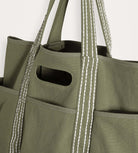 29L Oversized Canvas Tote Large Capacity Open Top Shoulder Bag - ododos