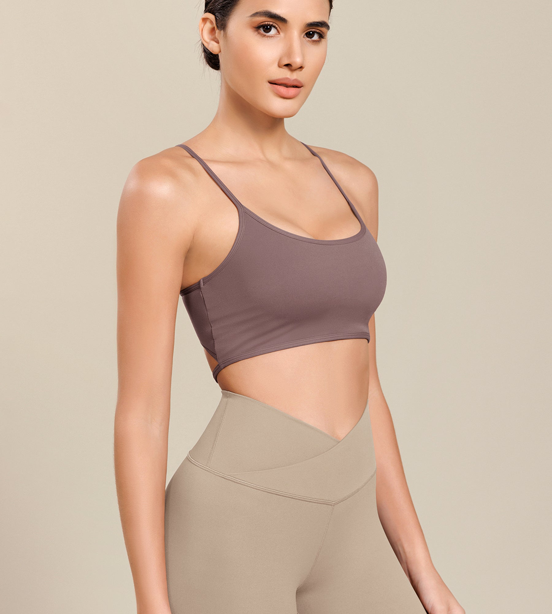 Cloud Feeling Halter Padding Sports Bra - ododos