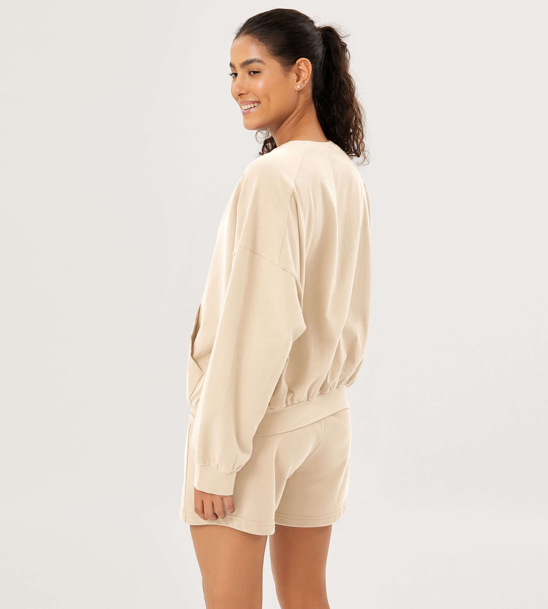 Cotton Soft Oversized Sweatshirts Pullover with Kangaroo Pocket - ododos