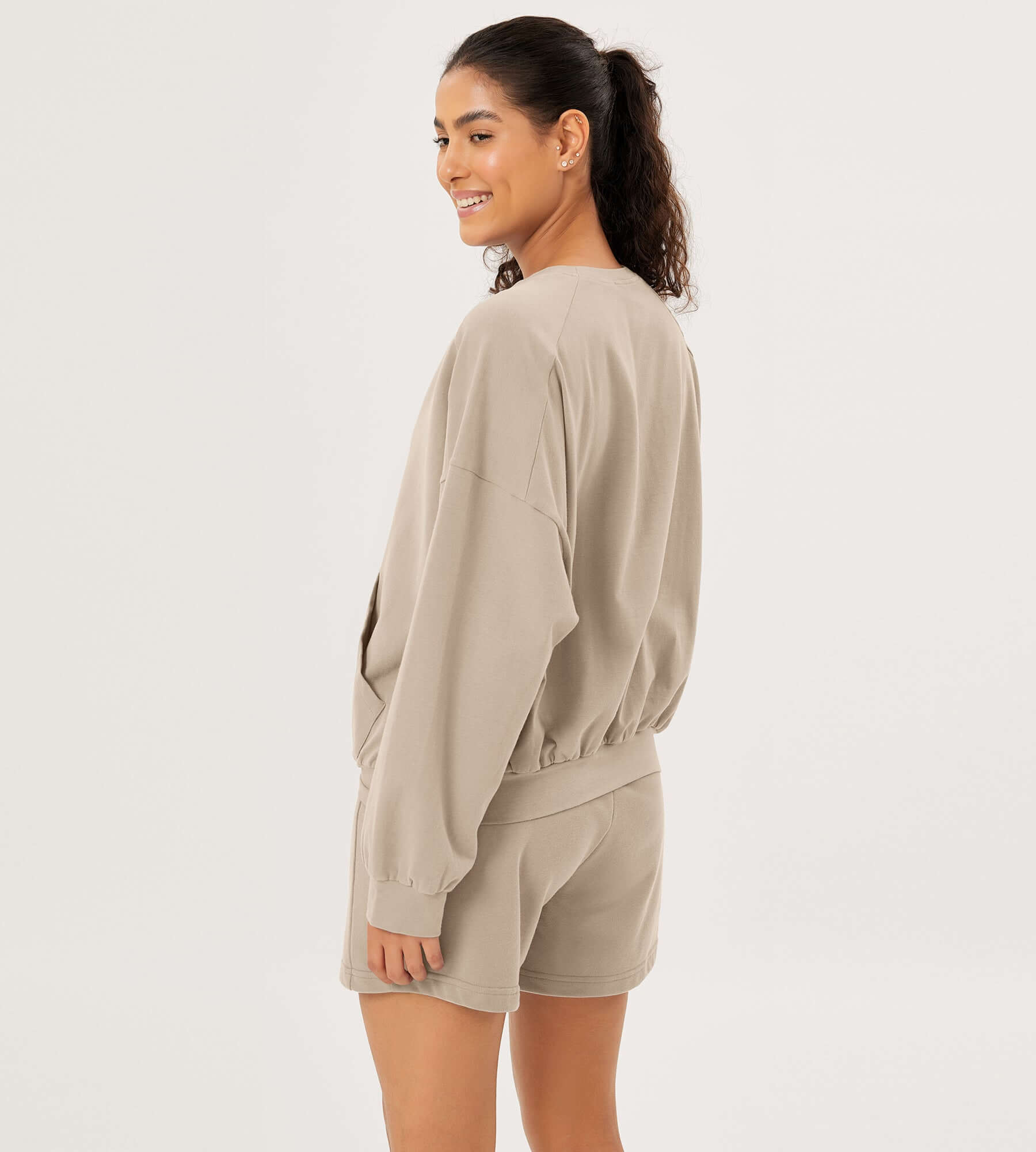 Cotton Soft Oversized Sweatshirts Pullover with Kangaroo Pocket - ododos