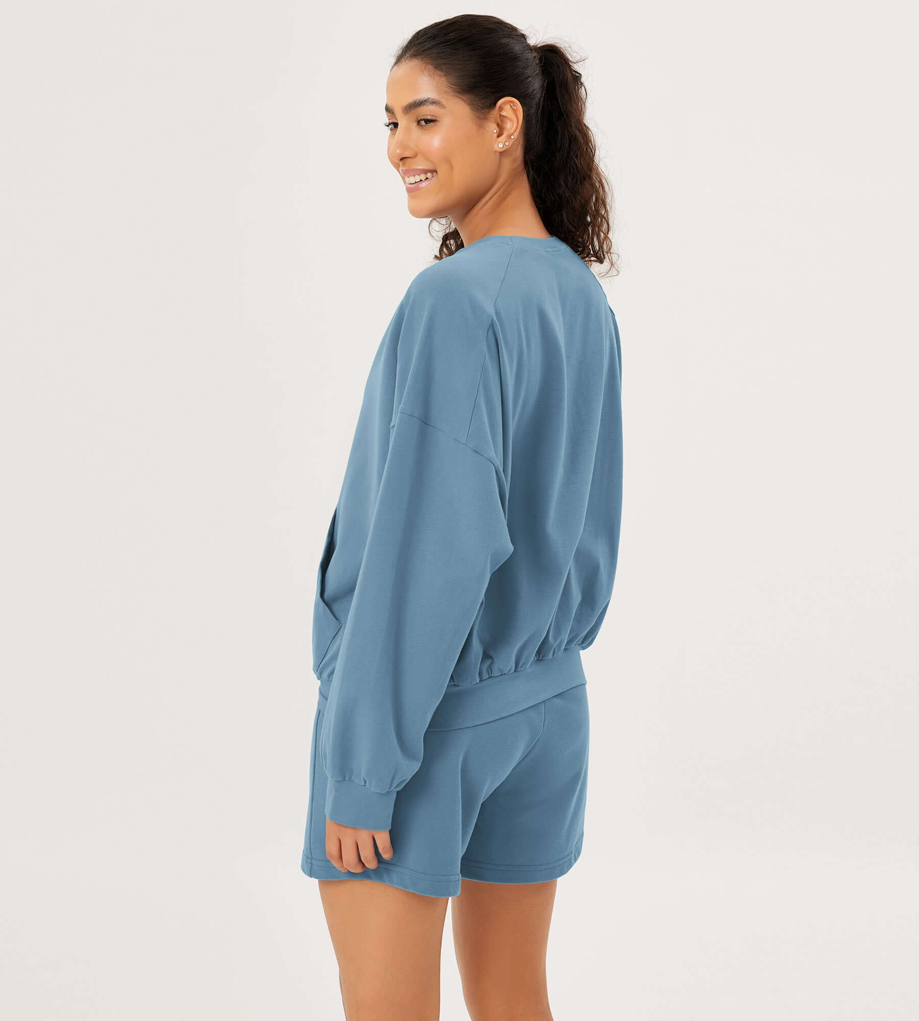 Cotton Soft Oversized Sweatshirts Pullover with Kangaroo Pocket - ododos