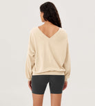 Cotton Soft Double V Long Sleeve Fall Sweatshirts - ododos