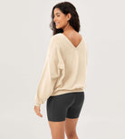 Cotton Soft Double V Long Sleeve Fall Sweatshirts - ododos