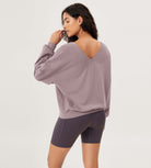 Cotton Soft Double V Long Sleeve Fall Sweatshirts - ododos