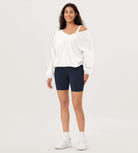 Cotton Soft Double V Long Sleeve Fall Sweatshirts - ododos