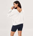 Cotton Soft Double V Long Sleeve Fall Sweatshirts - ododos