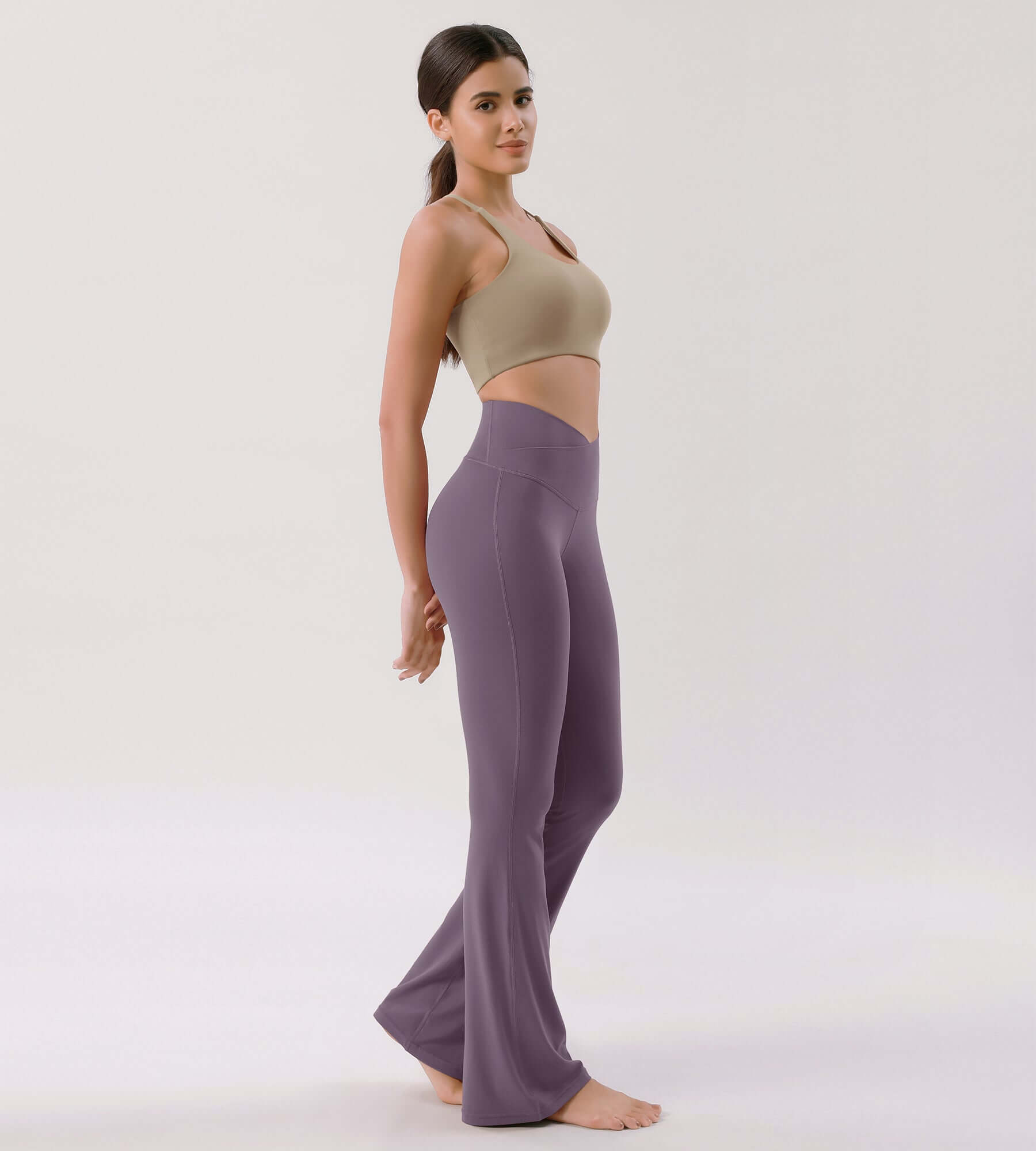 Cloud Feeling 30 Crossover High Waist Flared Pants - ododos