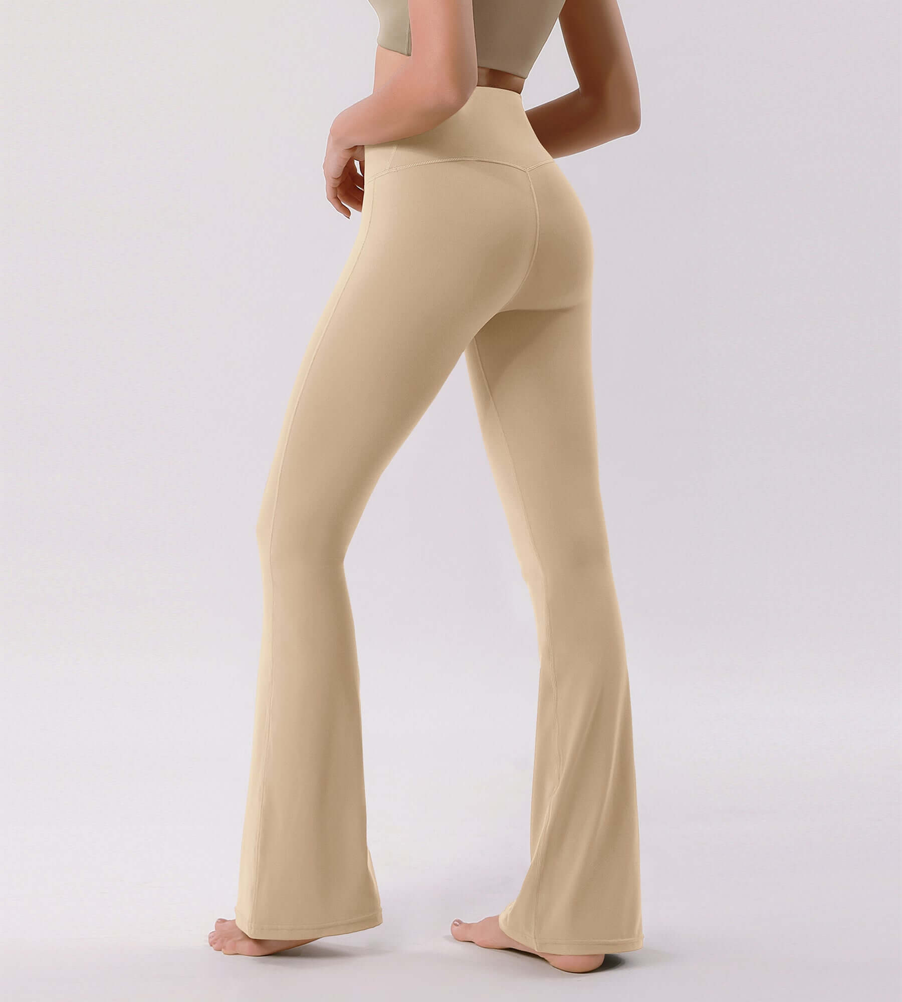 Cloud Feeling 32 Crossover High Waist Flared Pants - ododos