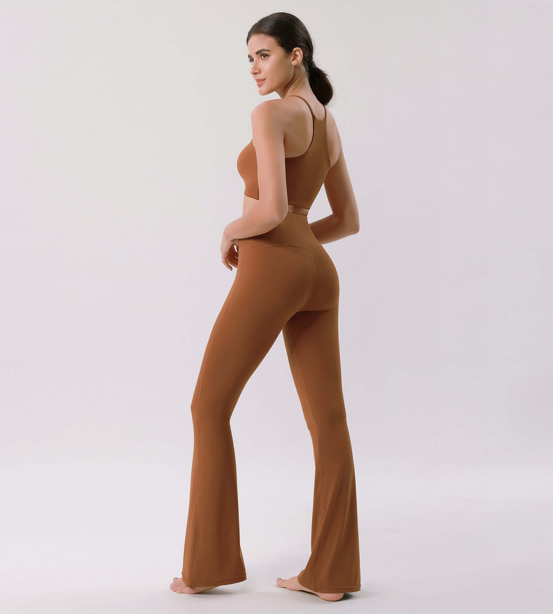 Cloud Feeling 30 Crossover High Waist Flared Pants - ododos