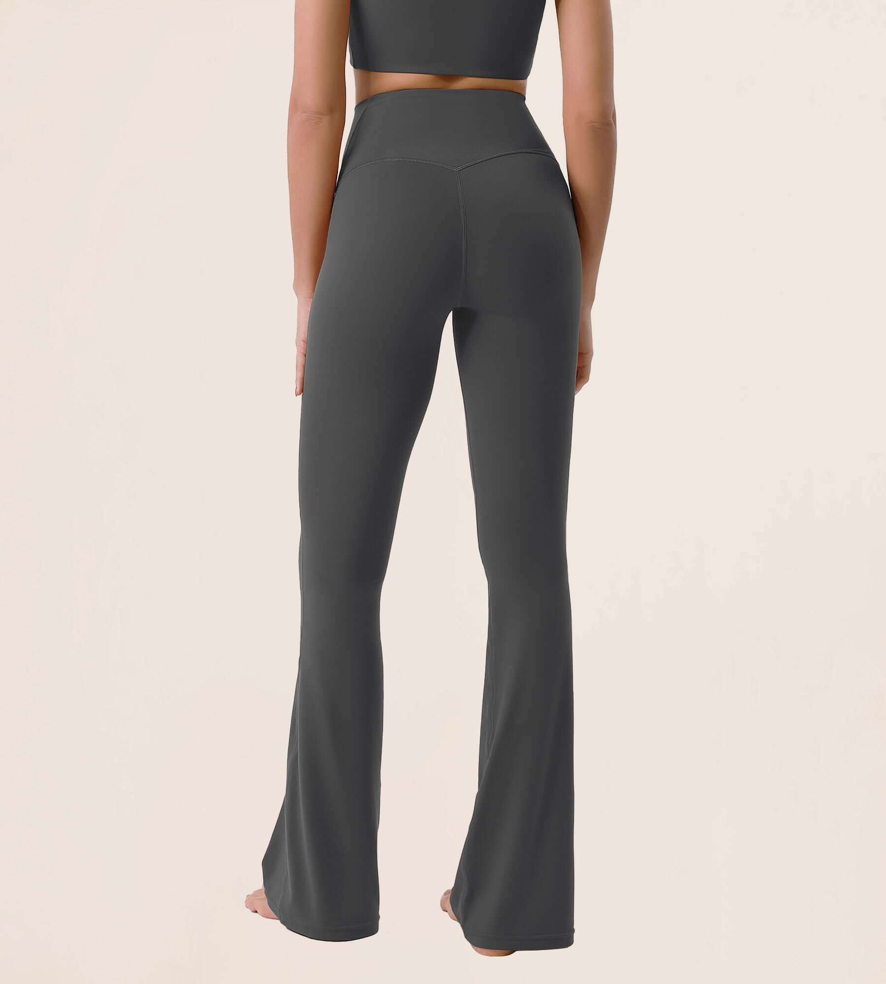 Cloud Feeling 30" Crossover High Waist Flared Pants - ododos