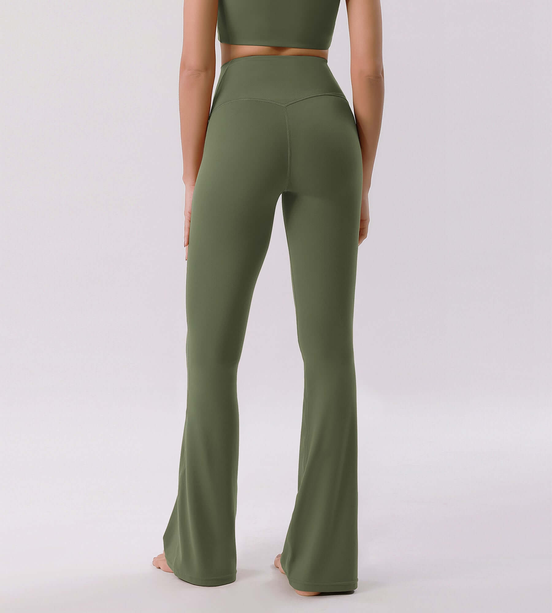 Cloud Feeling 30 Crossover High Waist Flared Pants - ododos