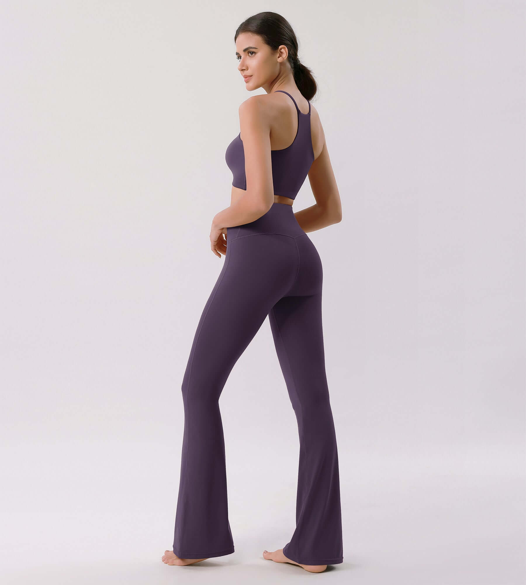Cloud Feeling 32 Crossover High Waist Flared Pants - ododos