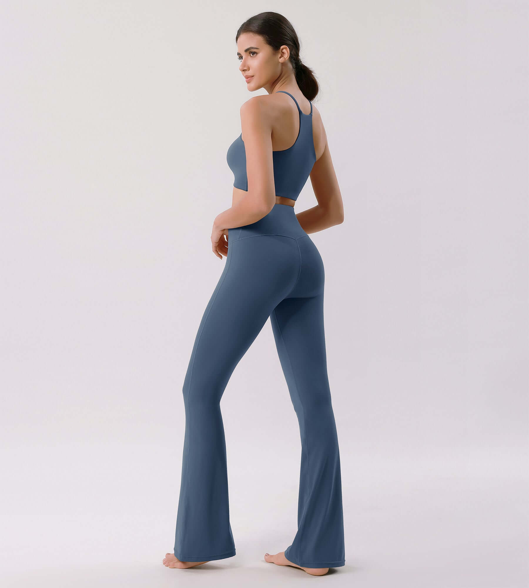 Cloud Feeling 30 Crossover High Waist Flared Pants - ododos