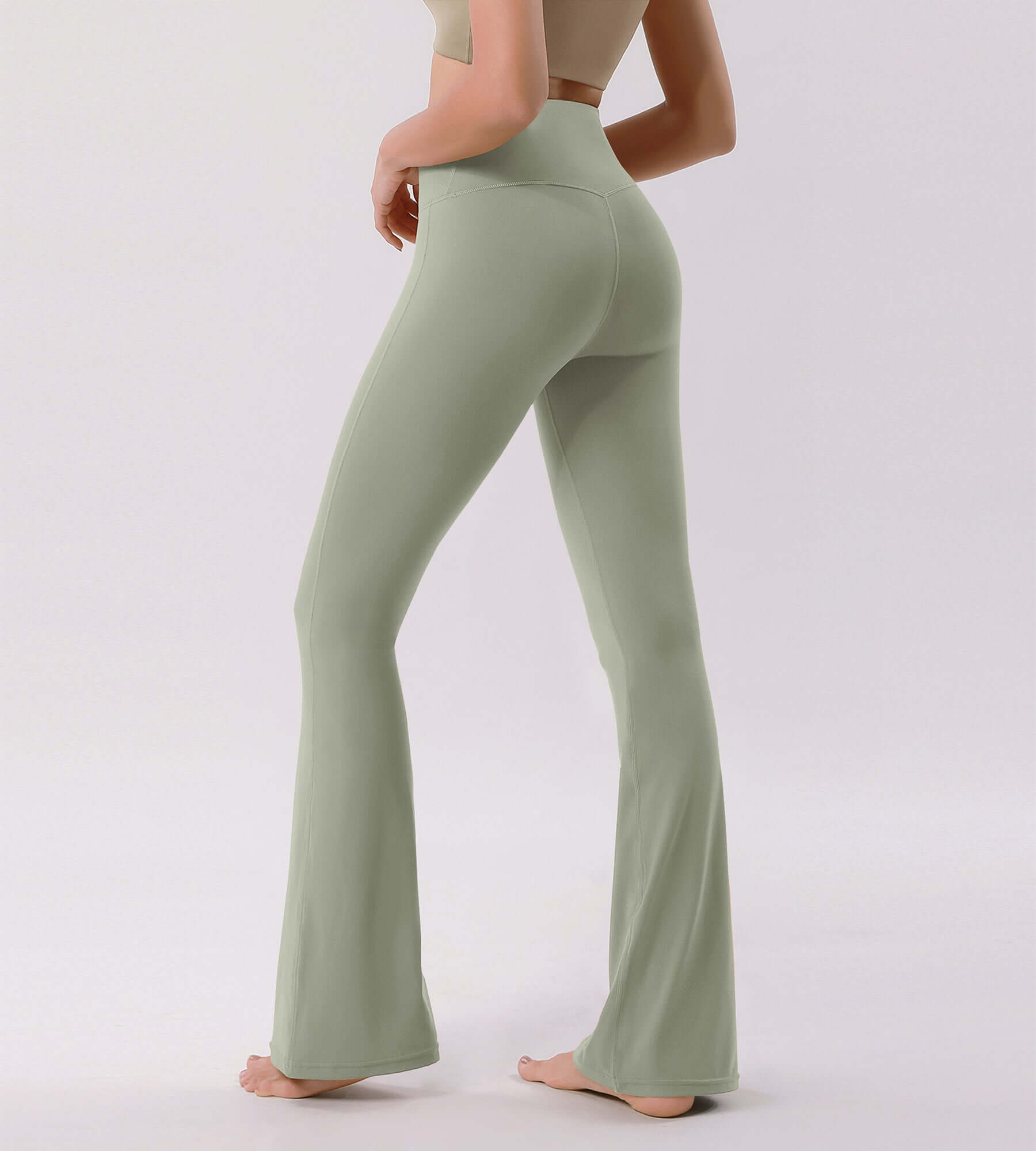 Cloud Feeling 30 Crossover High Waist Flared Pants - ododos