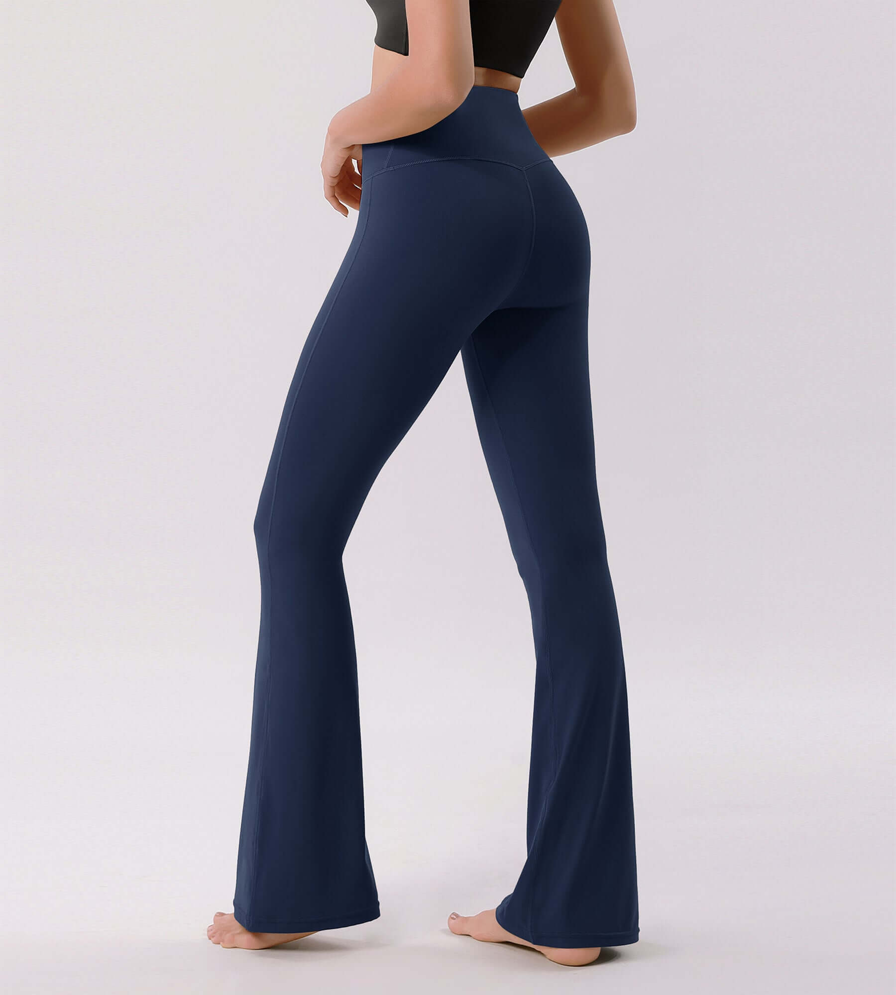 Cloud Feeling 30 Crossover High Waist Flared Pants - ododos