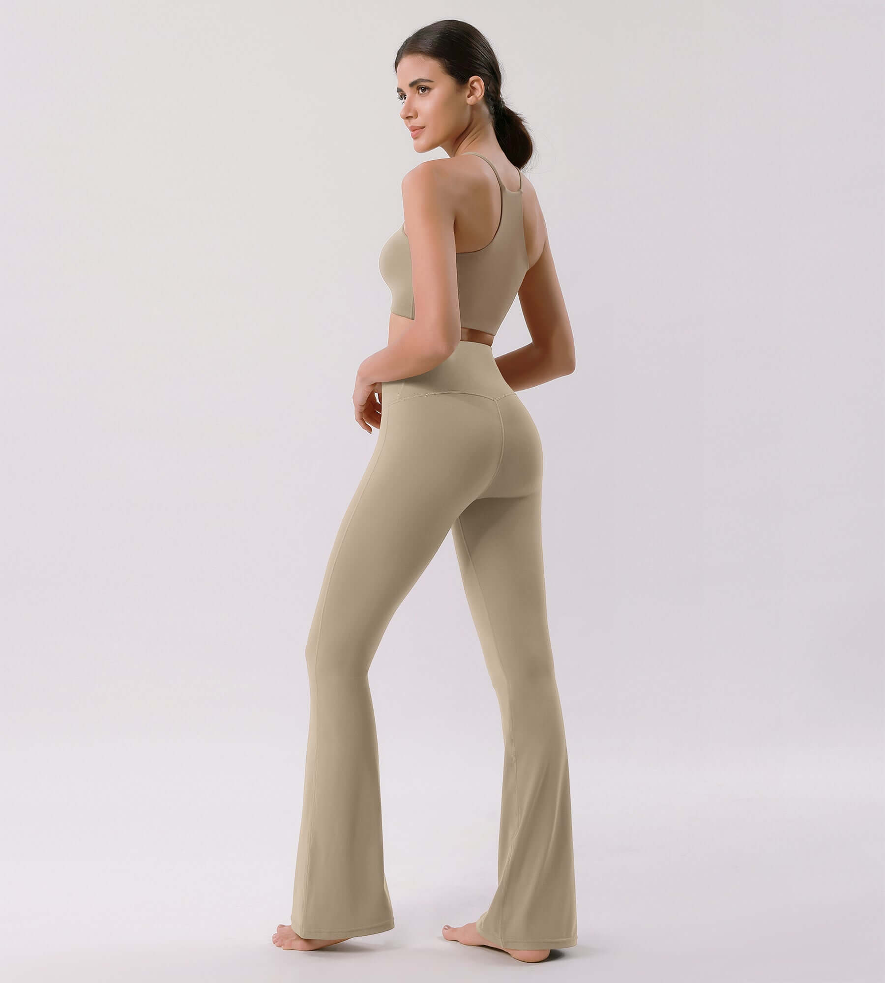 Cloud Feeling 30 Crossover High Waist Flared Pants - ododos