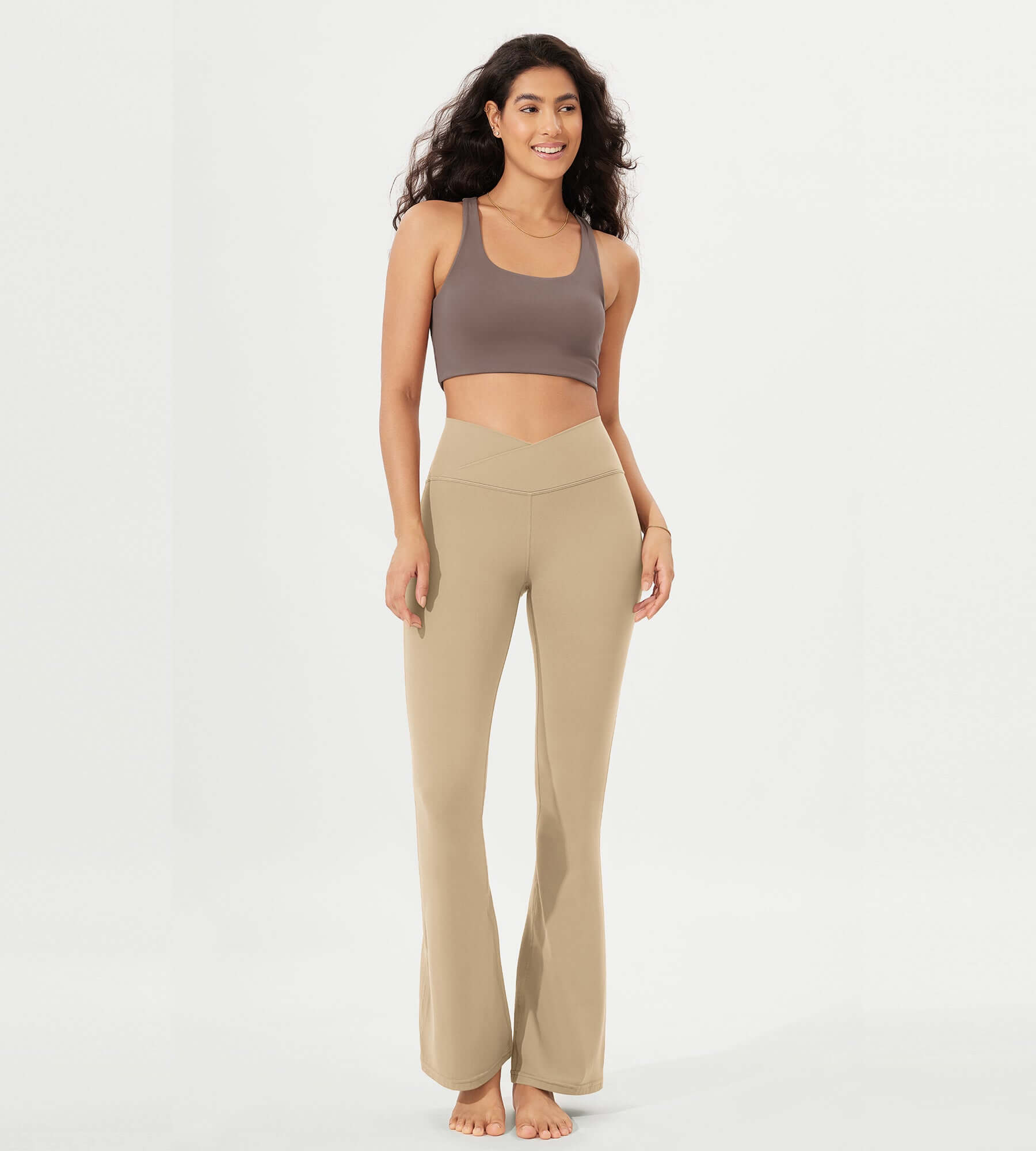 32 Cloud Feeling High Waist Bootcut Lounge Yoga Pants with Back - ododos