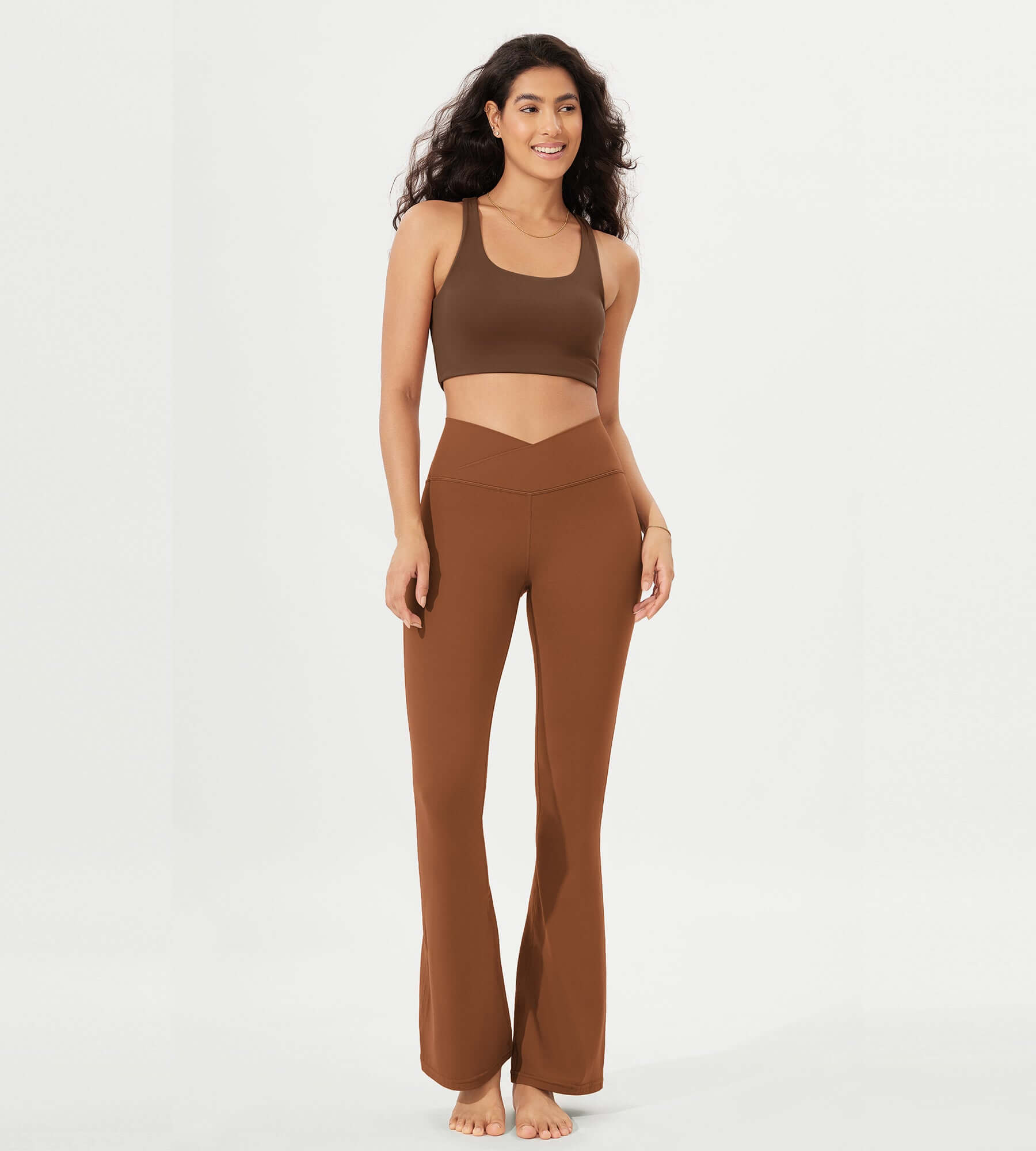 32 Cloud Feeling High Waist Bootcut Lounge Yoga Pants with Back - ododos