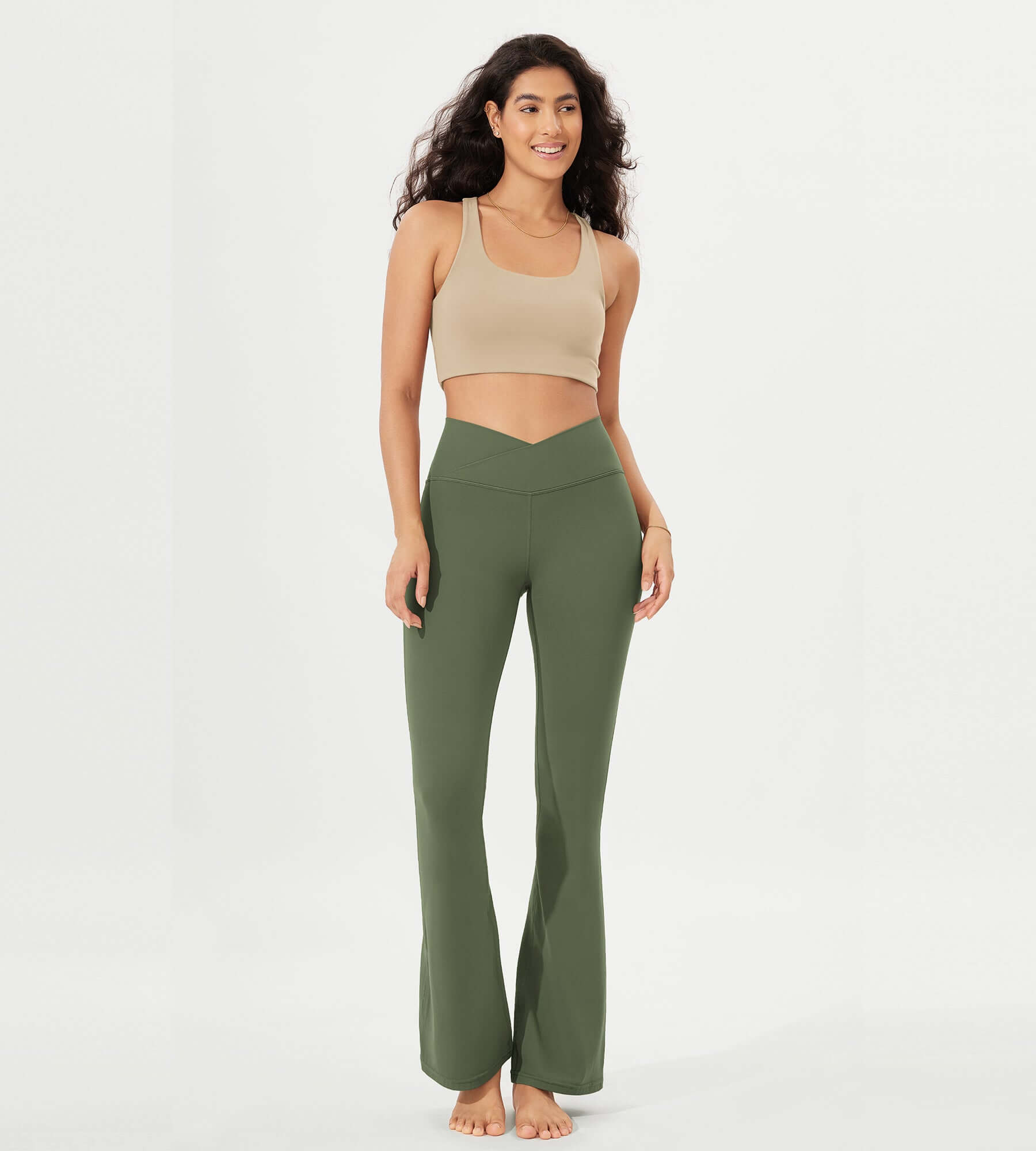 32 Cloud Feeling High Waist Bootcut Lounge Yoga Pants with Back - ododos