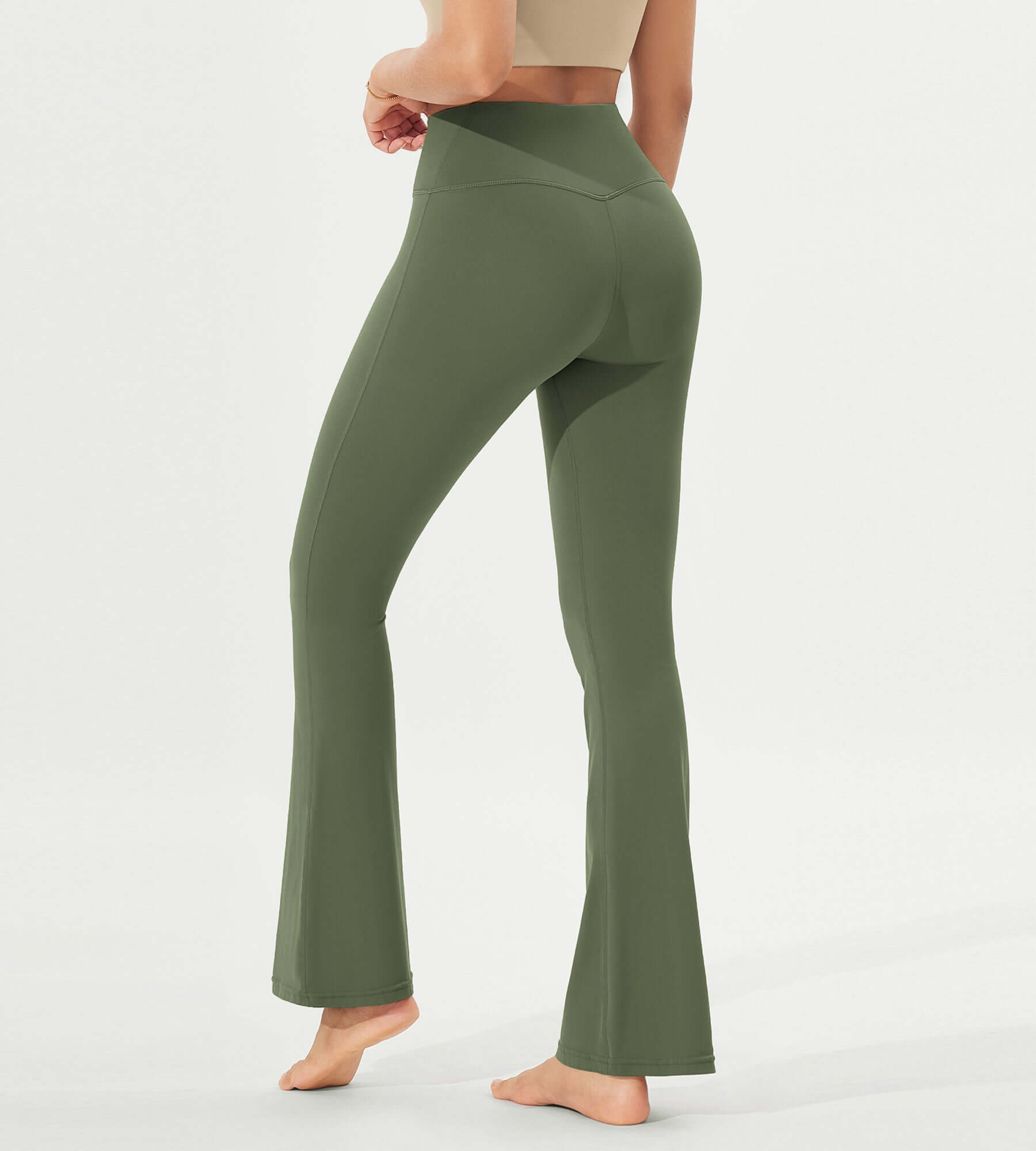 32 Cloud Feeling High Waist Bootcut Lounge Yoga Pants with Back - ododos