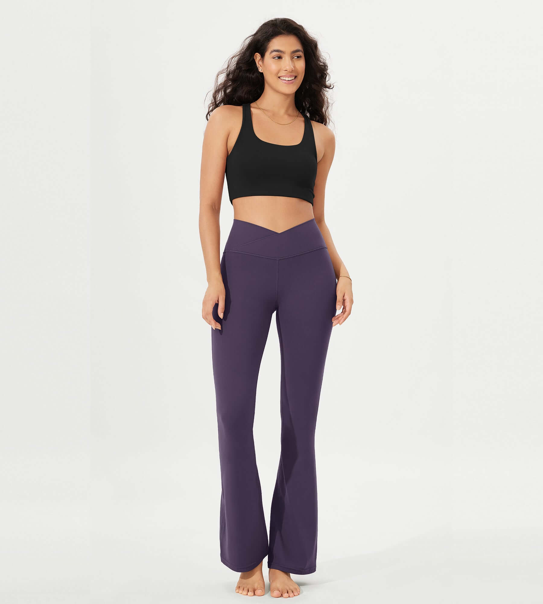 32 Cloud Feeling High Waist Bootcut Lounge Yoga Pants with Back - ododos