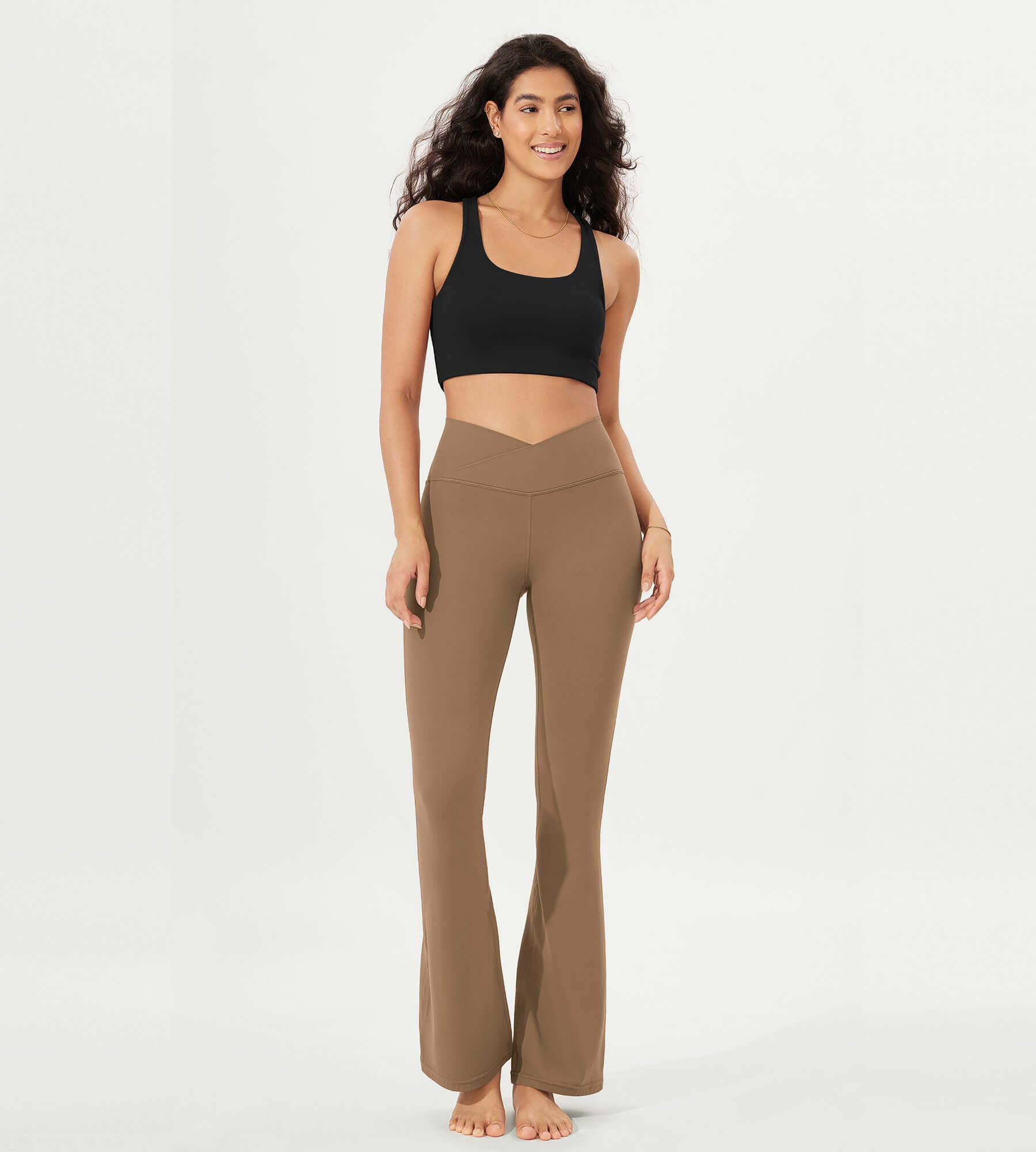 32 Cloud Feeling High Waist Bootcut Lounge Yoga Pants with Back - ododos