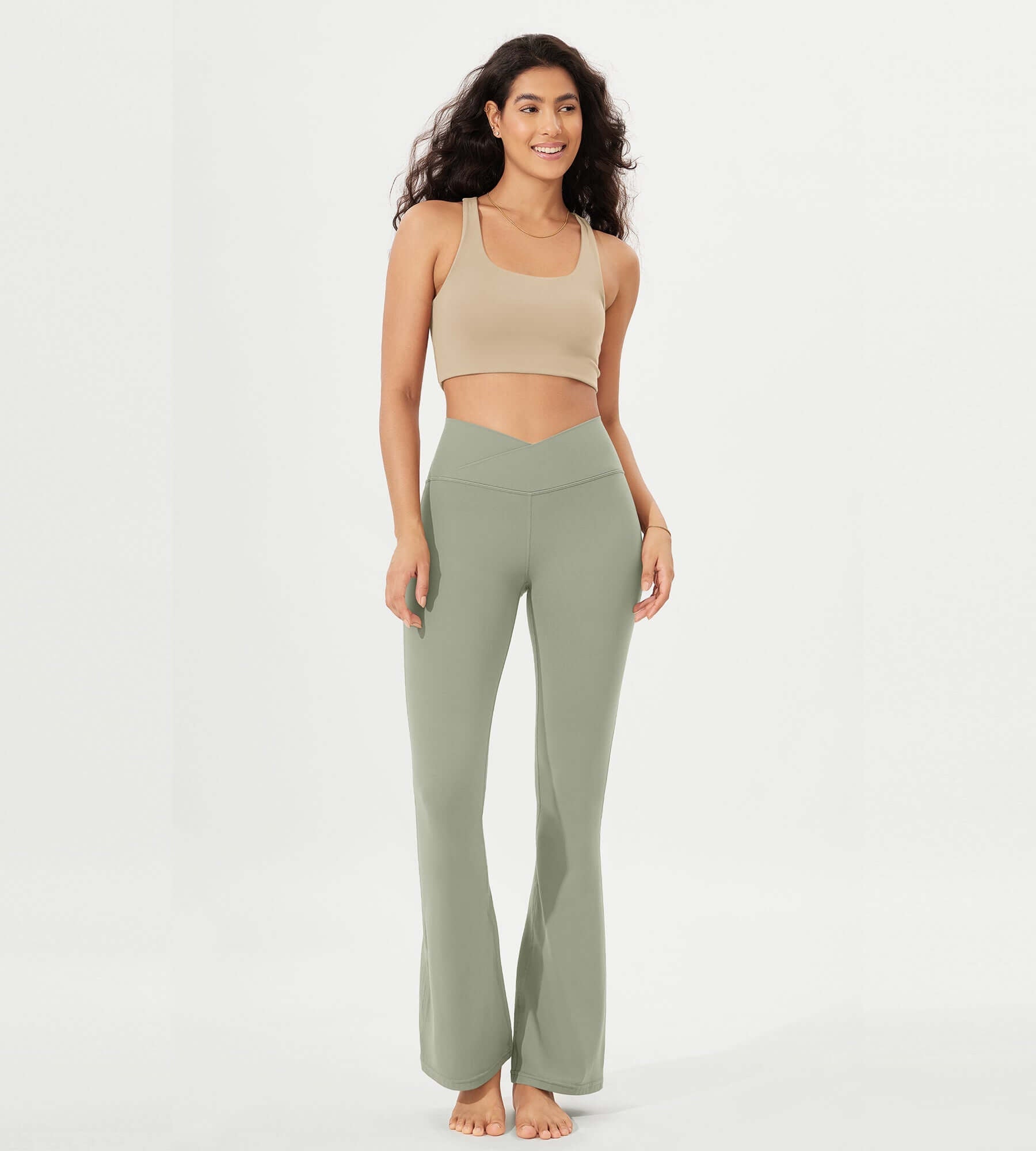 32 Cloud Feeling High Waist Bootcut Lounge Yoga Pants with Back - ododos