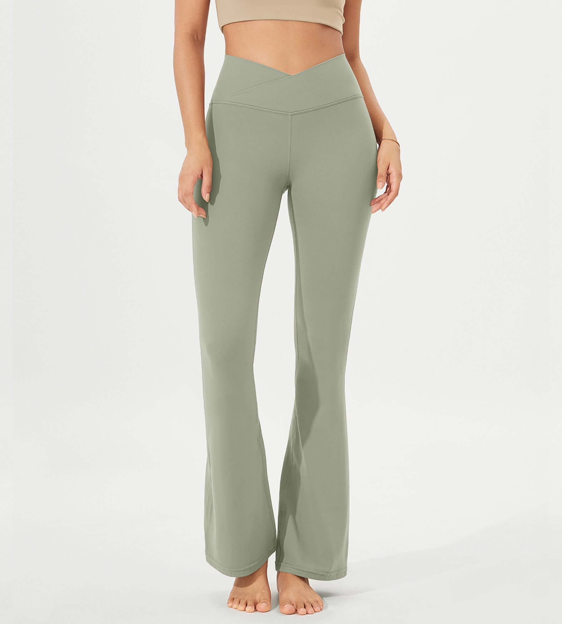 32 Cloud Feeling High Waist Bootcut Lounge Yoga Pants with Back - ododos