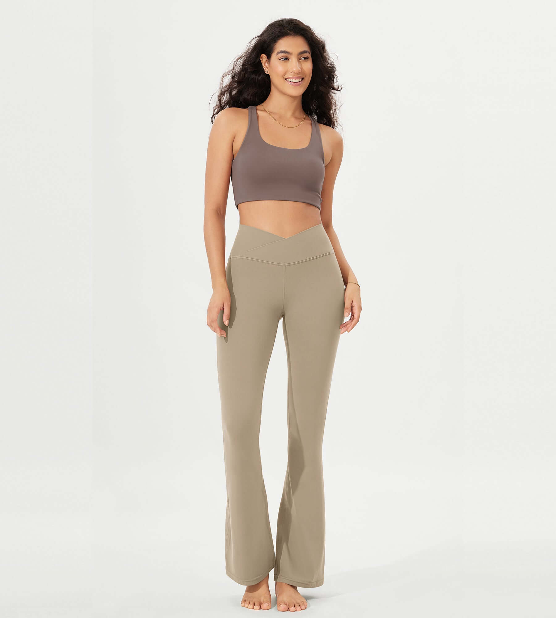 32 Cloud Feeling High Waist Bootcut Lounge Yoga Pants with Back - ododos