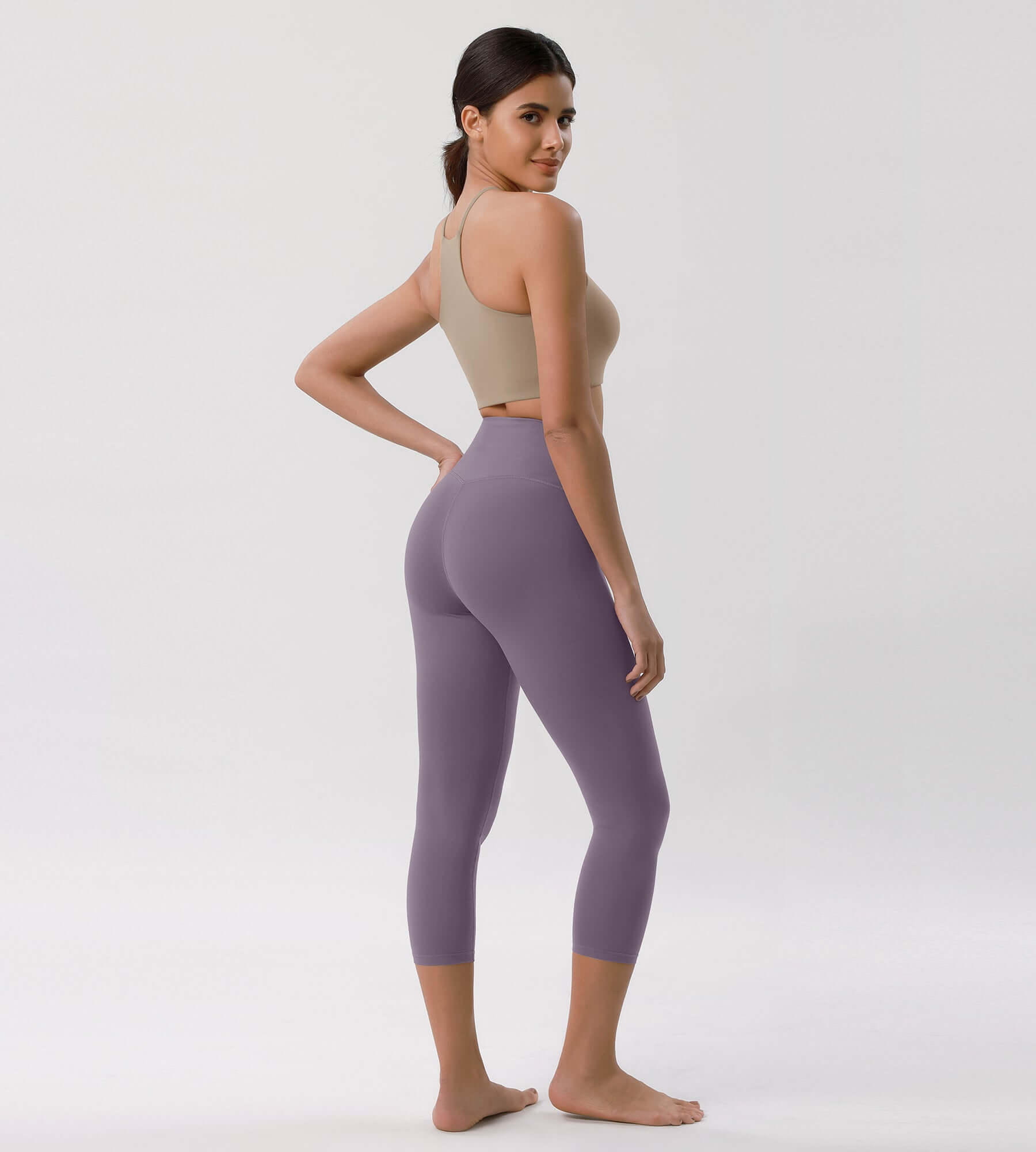 Odcloud 23 Crossover High Wasit Lounge 7/8 Leggings with Pockets - ododos