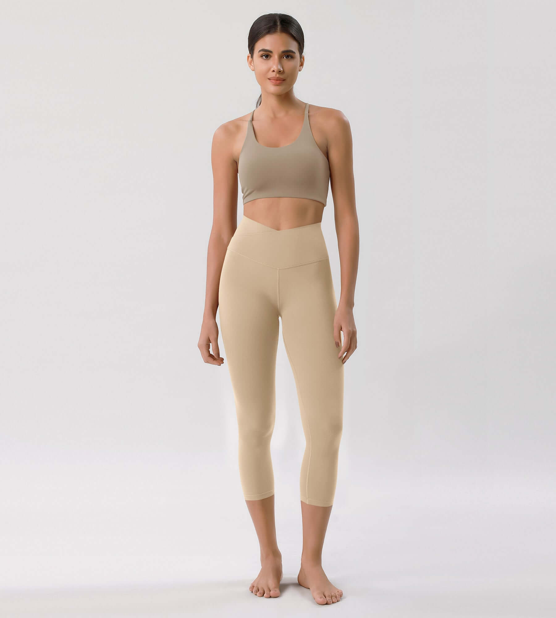 Odcloud 23 Crossover High Wasit Lounge 7/8 Leggings with Pockets - ododos