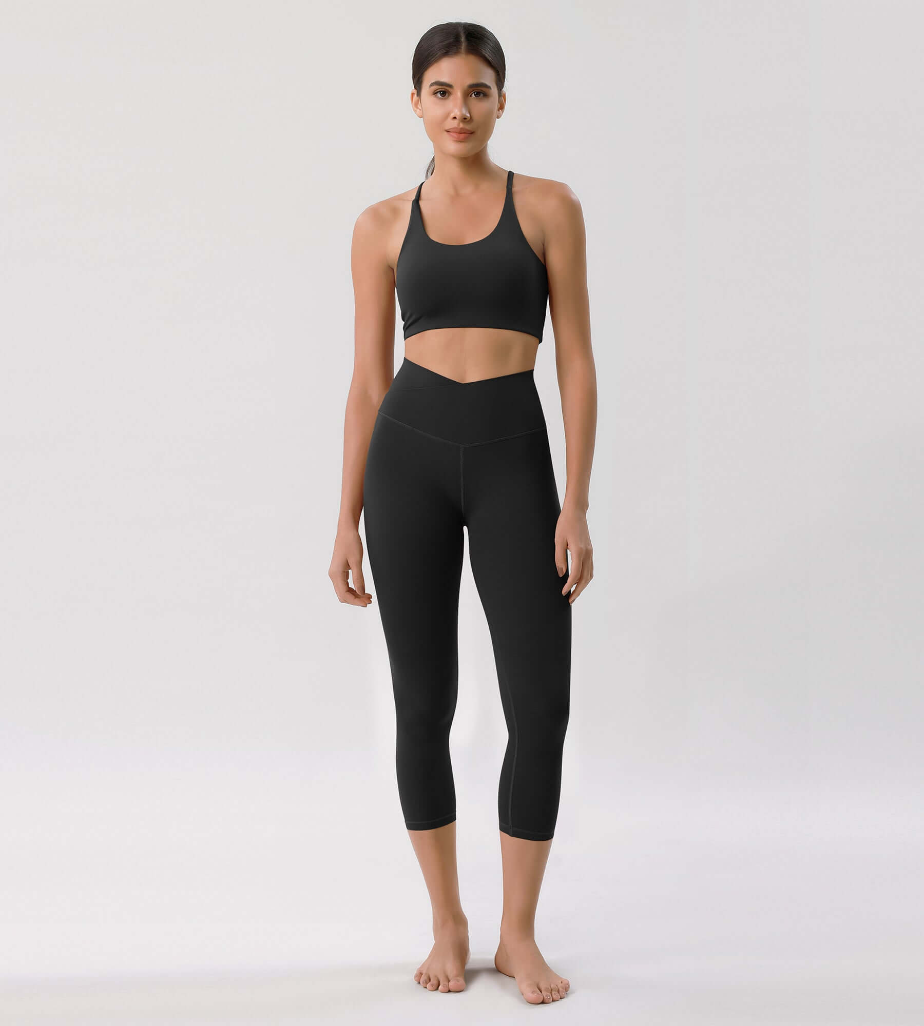 Odcloud 23 Crossover High Wasit Lounge 7/8 Leggings with Pockets - ododos