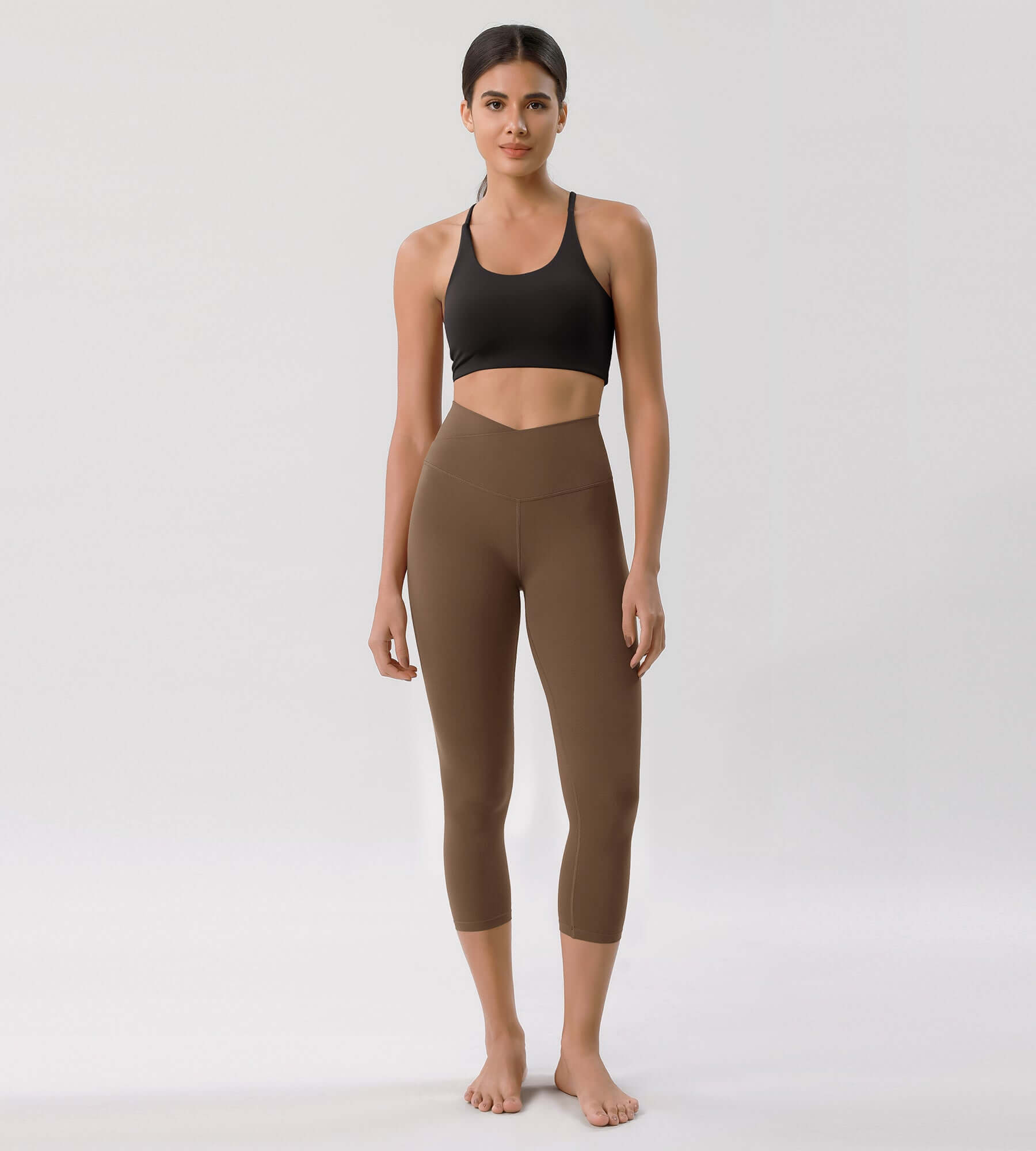 Odcloud 23 Crossover High Wasit Lounge 7/8 Leggings with Pockets - ododos