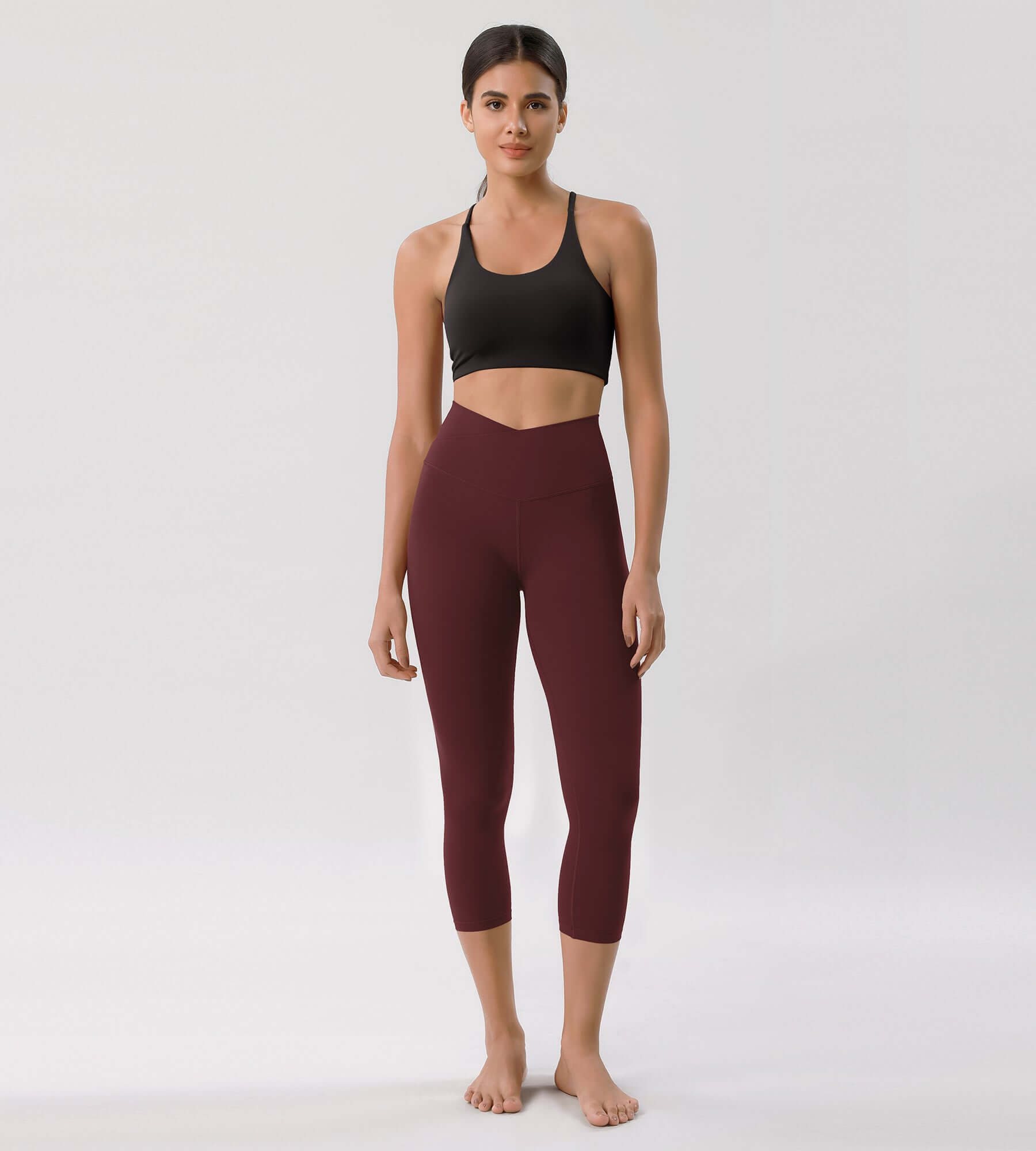 Odcloud 23 Crossover High Wasit Lounge 7/8 Leggings with Pockets - ododos