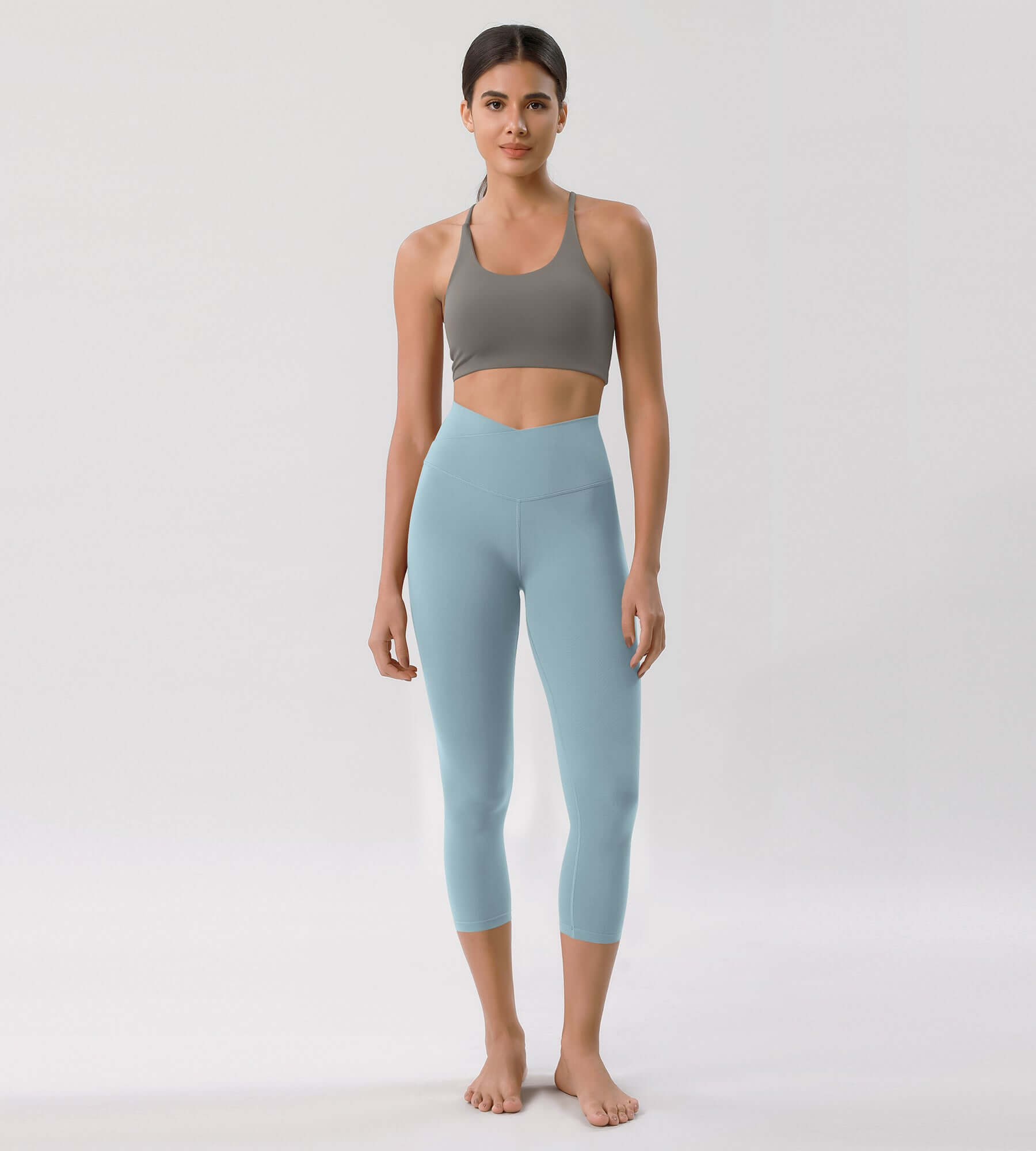 Odcloud 23 Crossover High Wasit Lounge 7/8 Leggings with Pockets - ododos