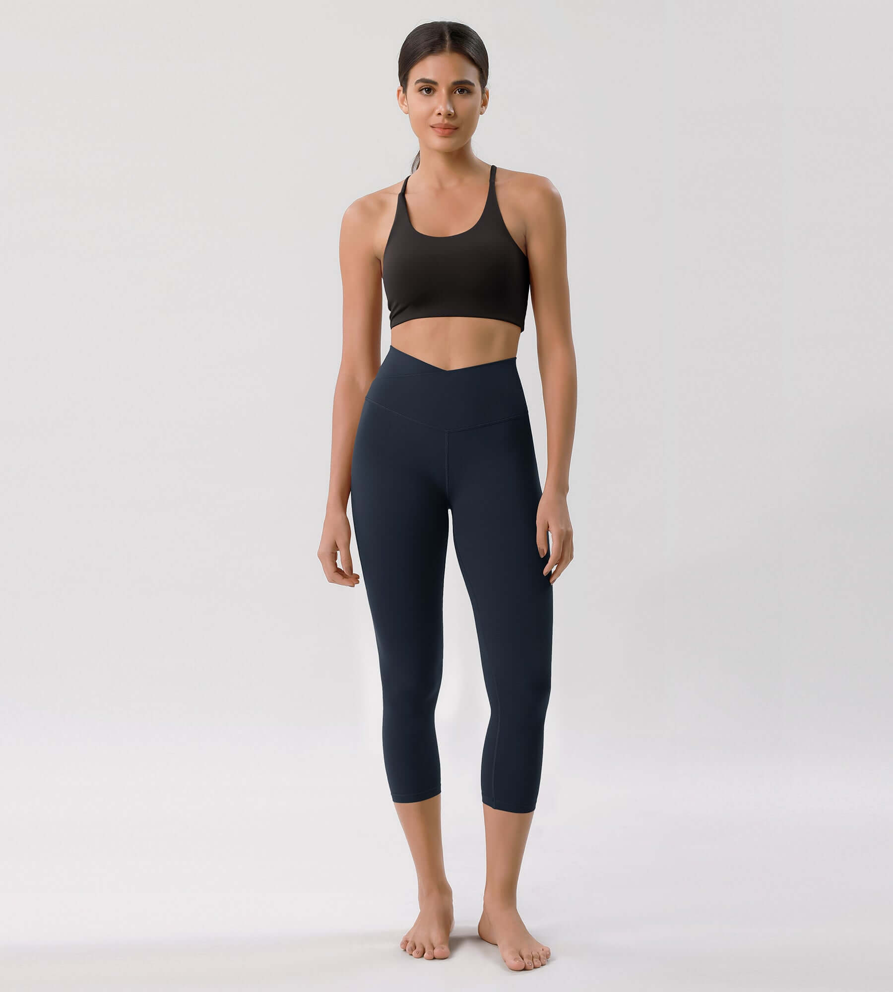 Odcloud 23 Crossover High Wasit Lounge 7/8 Leggings with Pockets - ododos