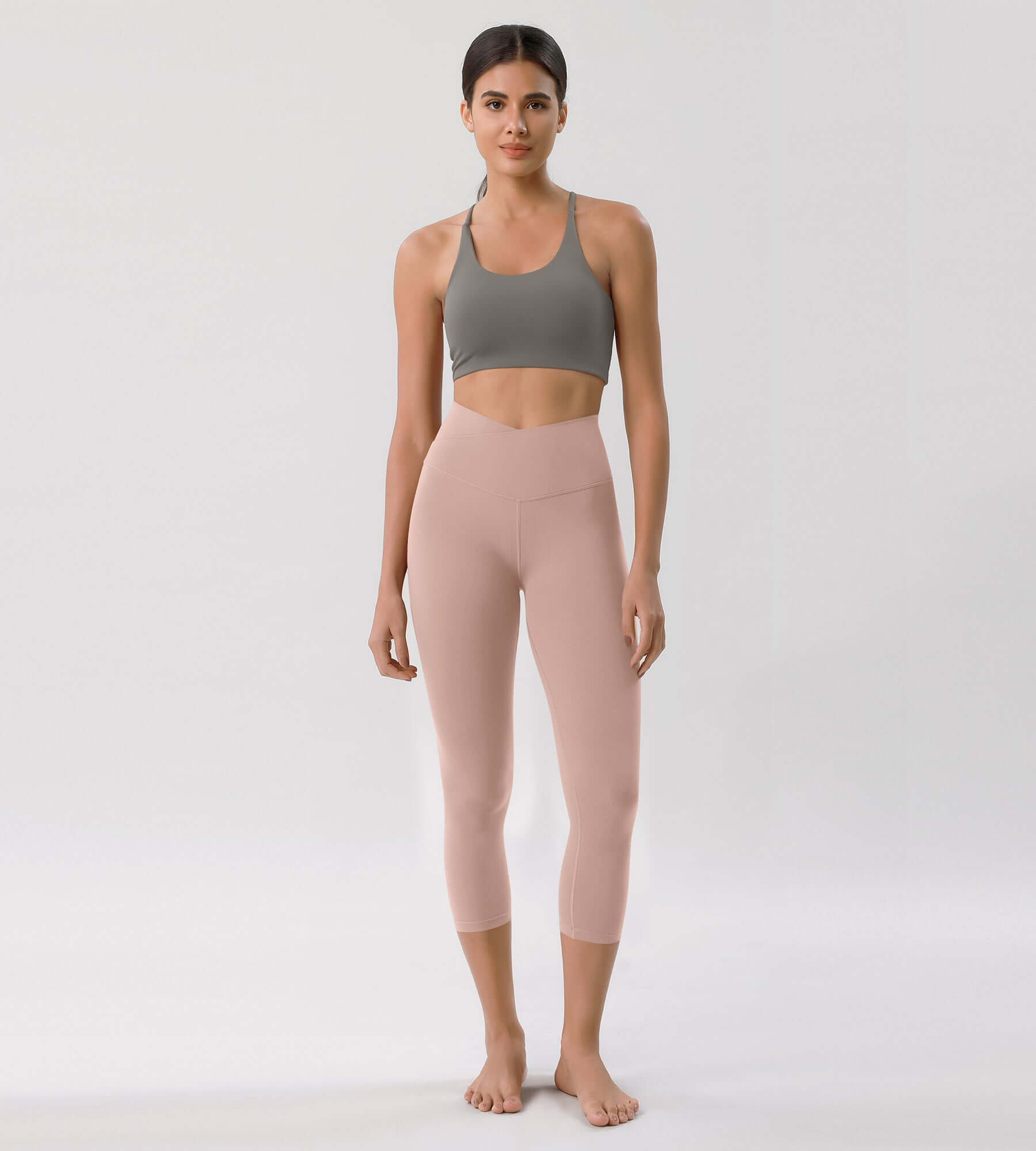 Odcloud 23 Crossover High Wasit Lounge 7/8 Leggings with Pockets - ododos