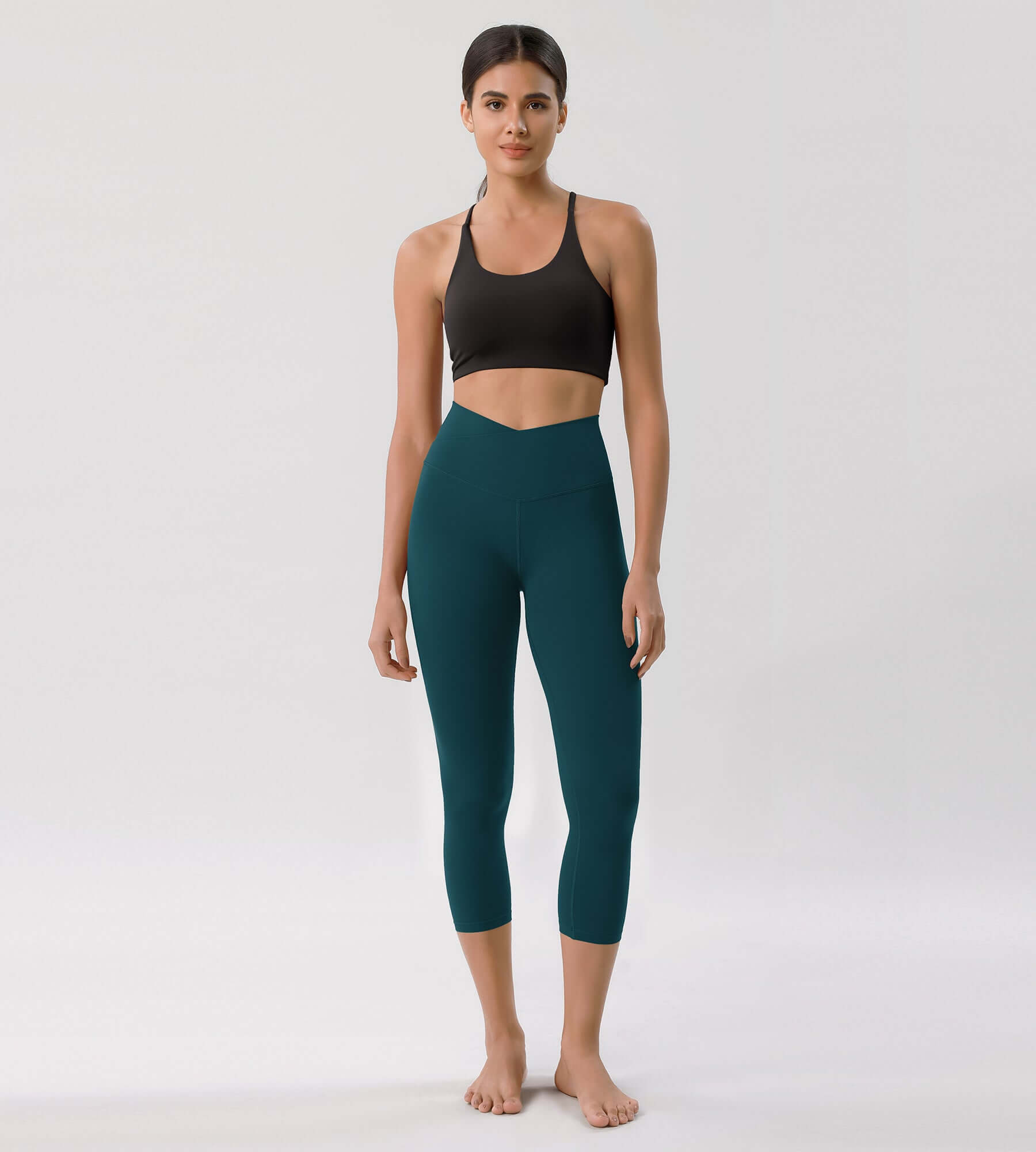Odcloud 23 Crossover High Wasit Lounge 7/8 Leggings with Pockets - ododos