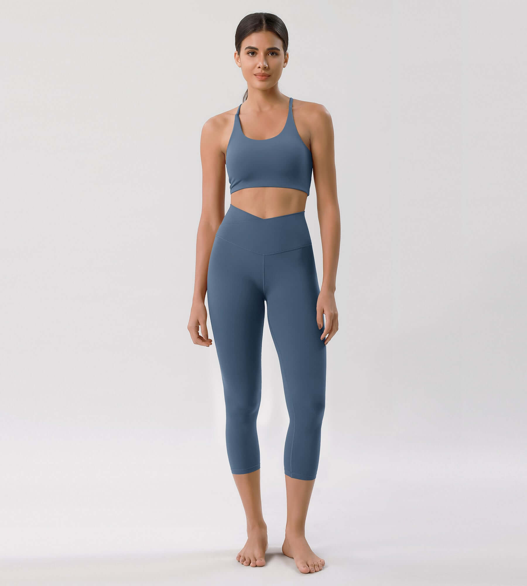 Odcloud 23 Crossover High Wasit Lounge 7/8 Leggings with Pockets - ododos