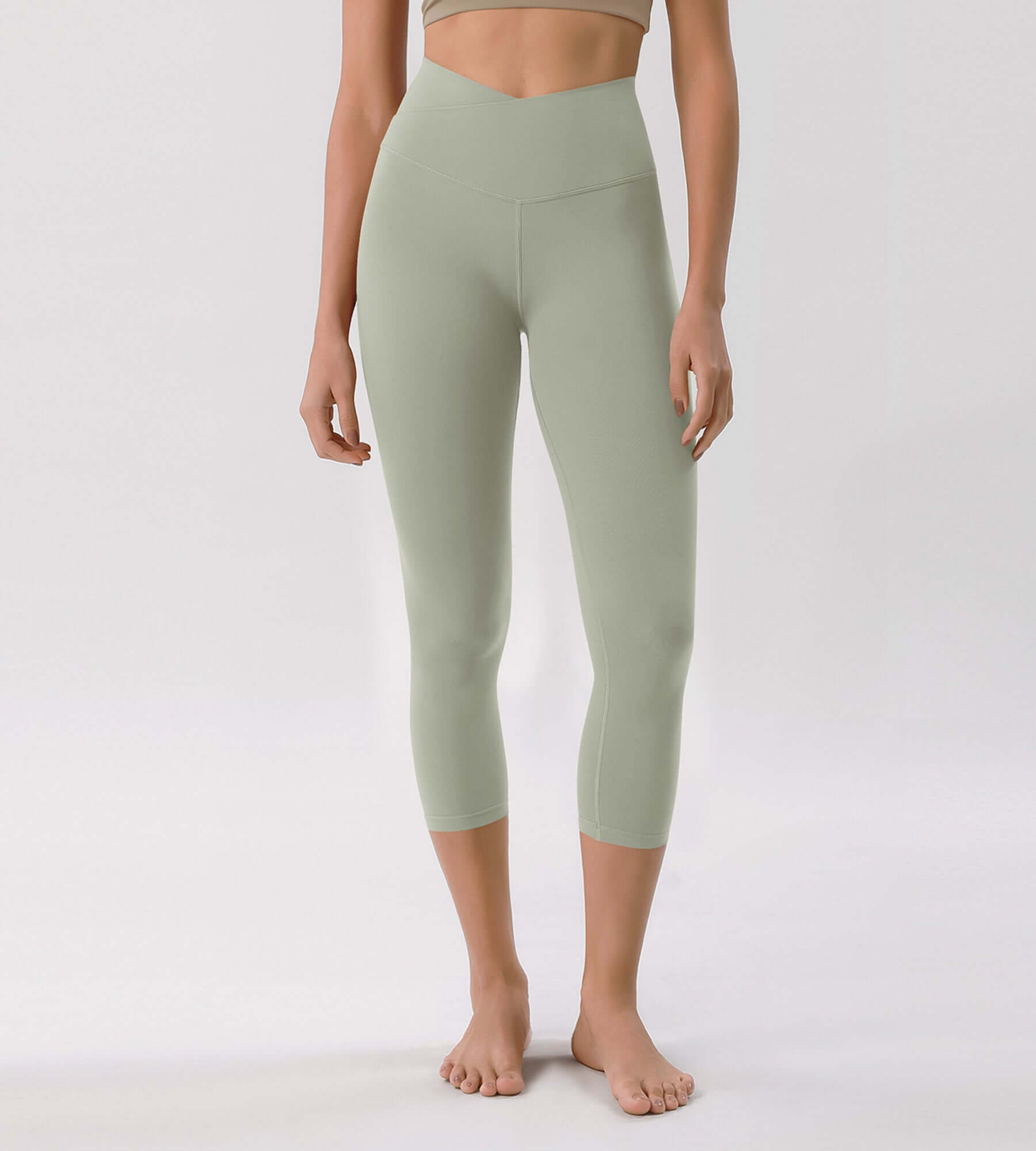 Odcloud 23 Crossover High Wasit Lounge 7/8 Leggings with Pockets - ododos