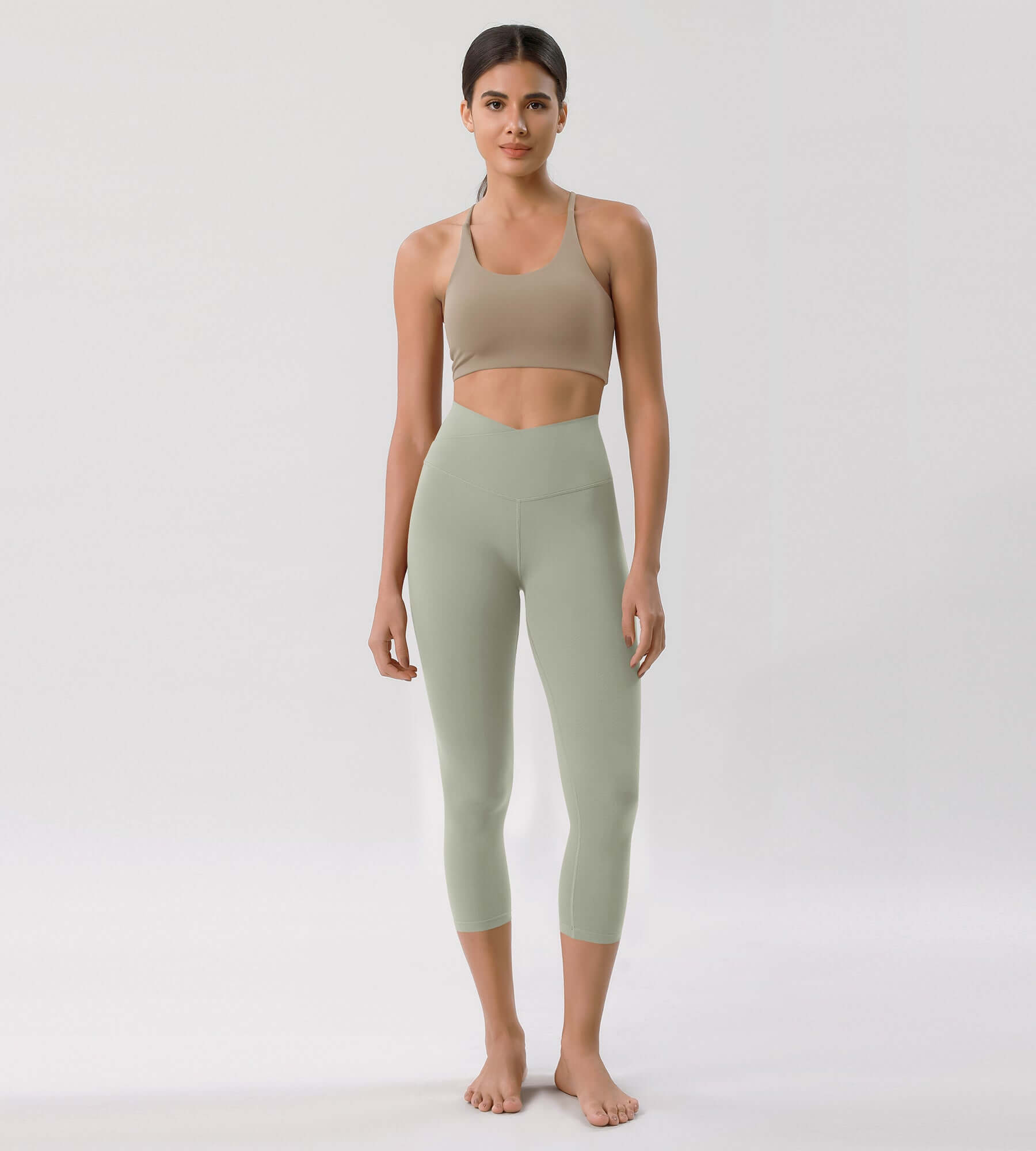 Odcloud 23 Crossover High Wasit Lounge 7/8 Leggings with Pockets - ododos