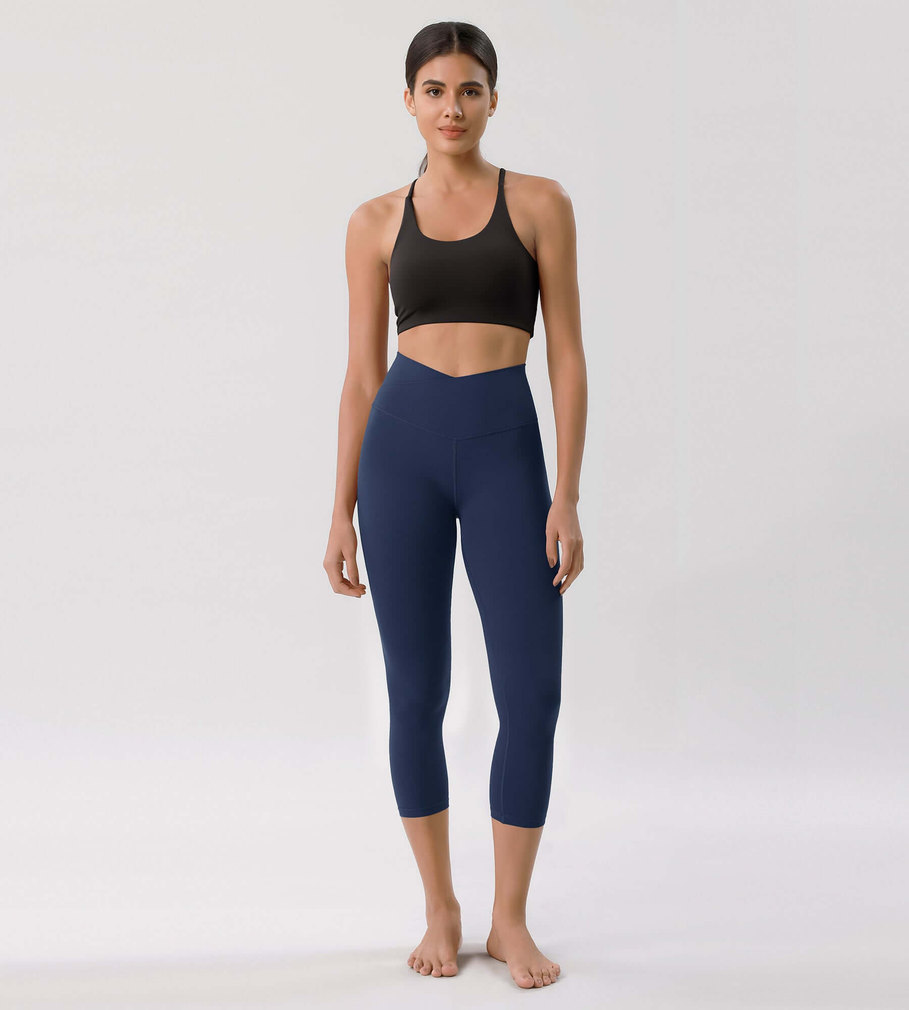 Odcloud 23 Crossover High Wasit Lounge 7/8 Leggings with Pockets - ododos