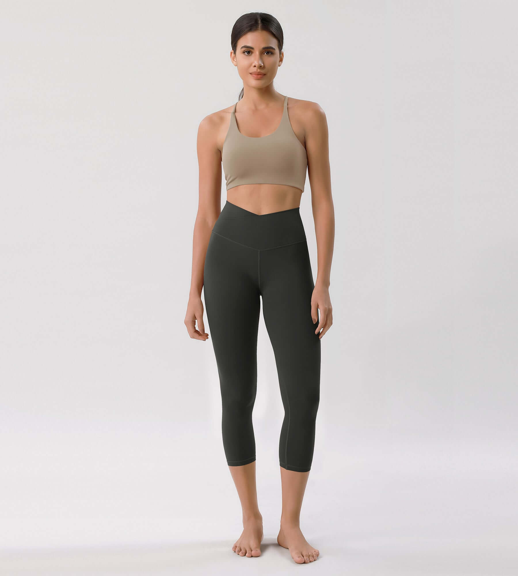 Odcloud 23 Crossover High Wasit Lounge 7/8 Leggings with Pockets - ododos
