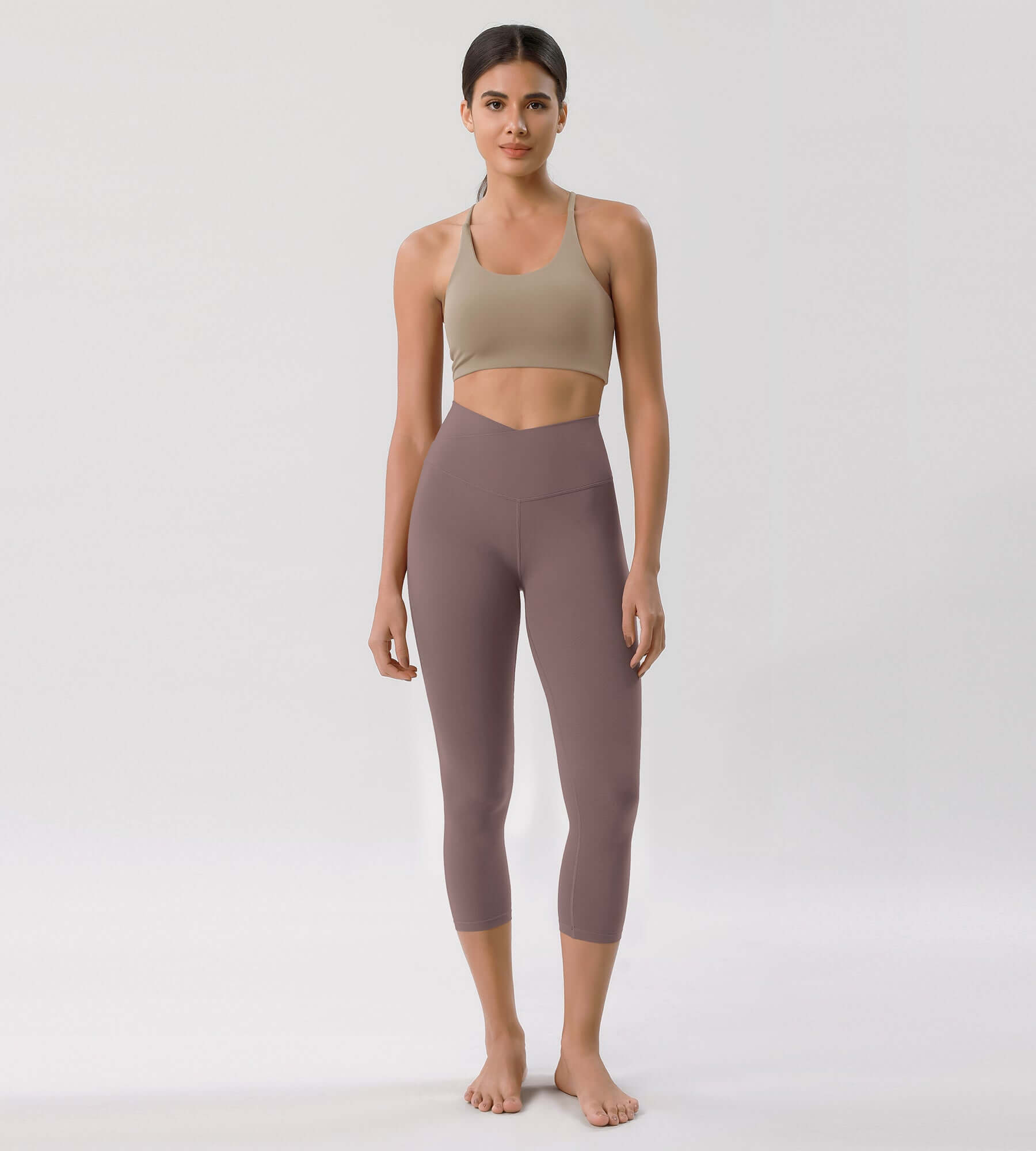 Odcloud 23 Crossover High Wasit Lounge 7/8 Leggings with Pockets - ododos
