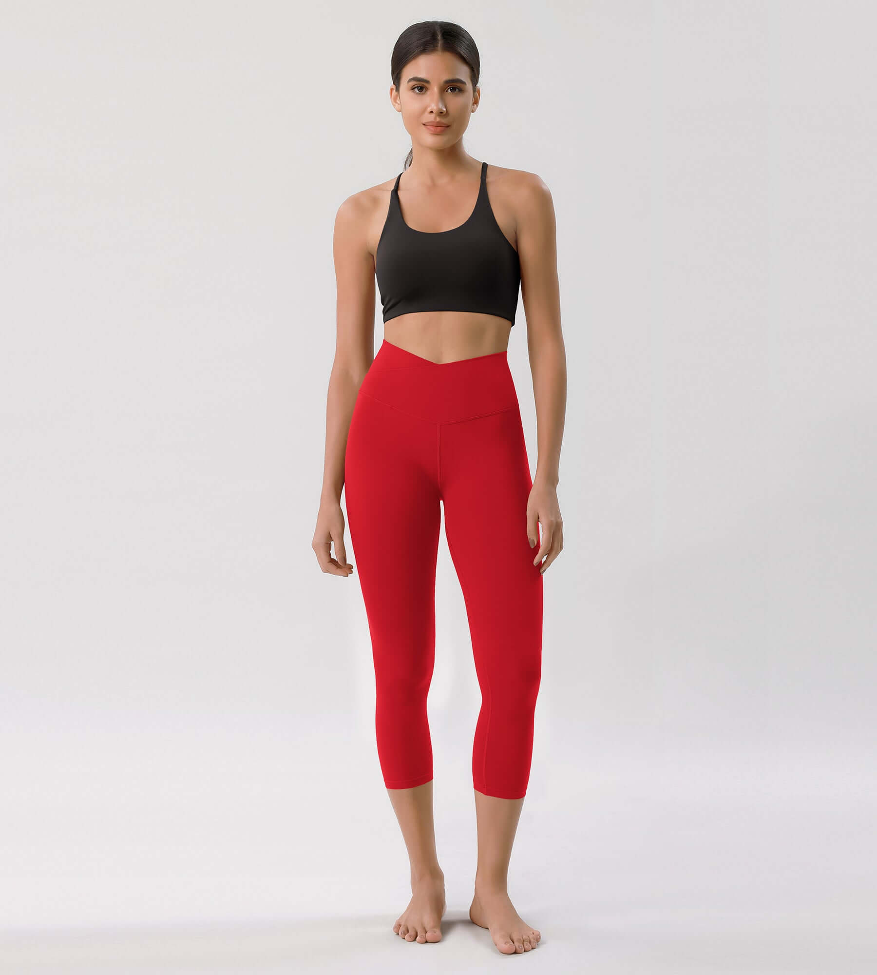 Odcloud 23 Crossover High Wasit Lounge 7/8 Leggings with Pockets - ododos