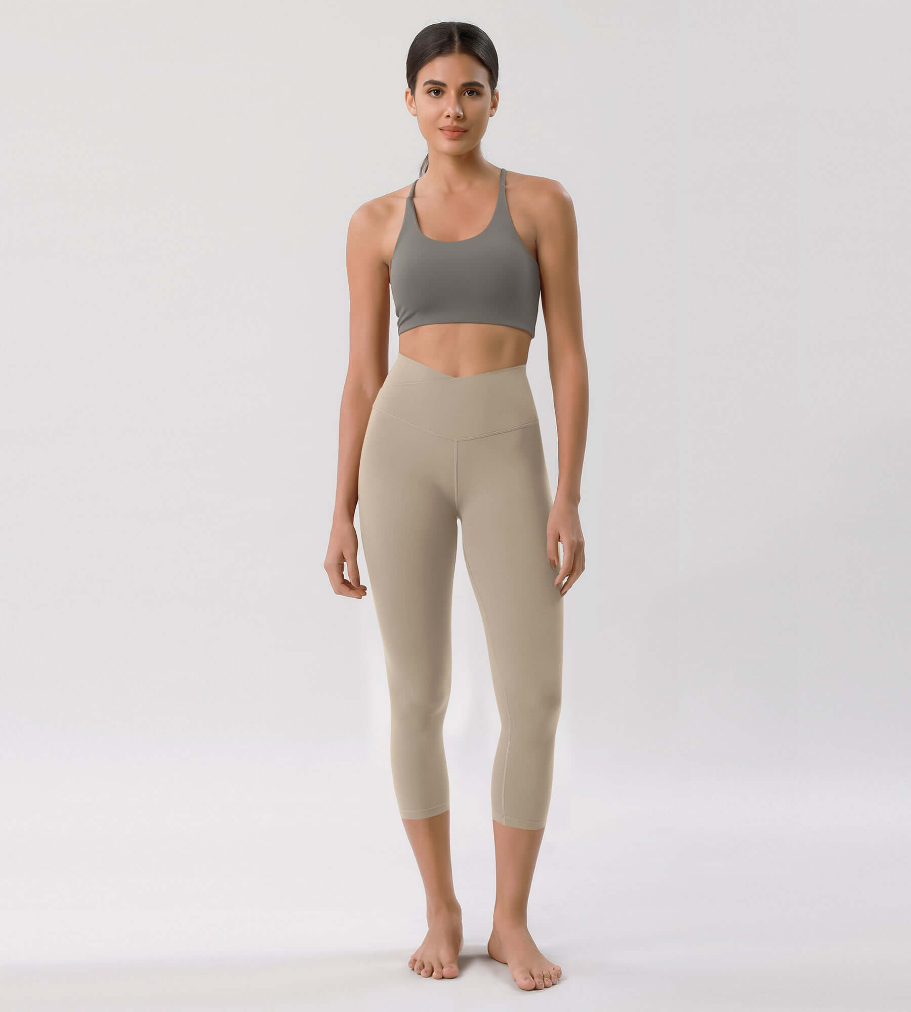 Odcloud 23 Crossover High Wasit Lounge 7/8 Leggings with Pockets - ododos