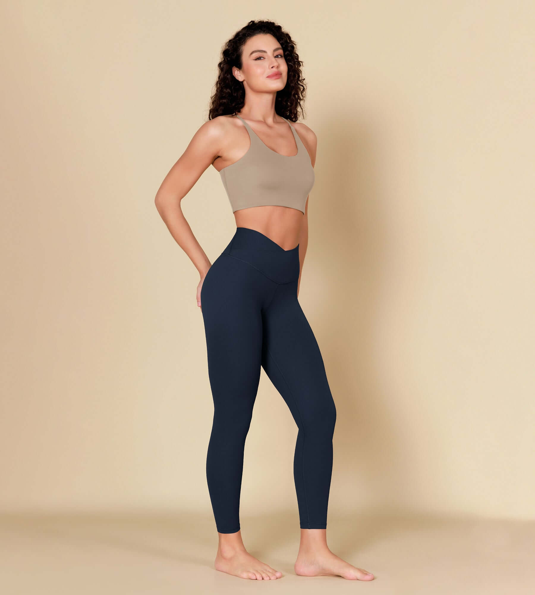 ODCLOUD 7/8 Crossover Leggings with Back Pocket Deep Navy - ododos