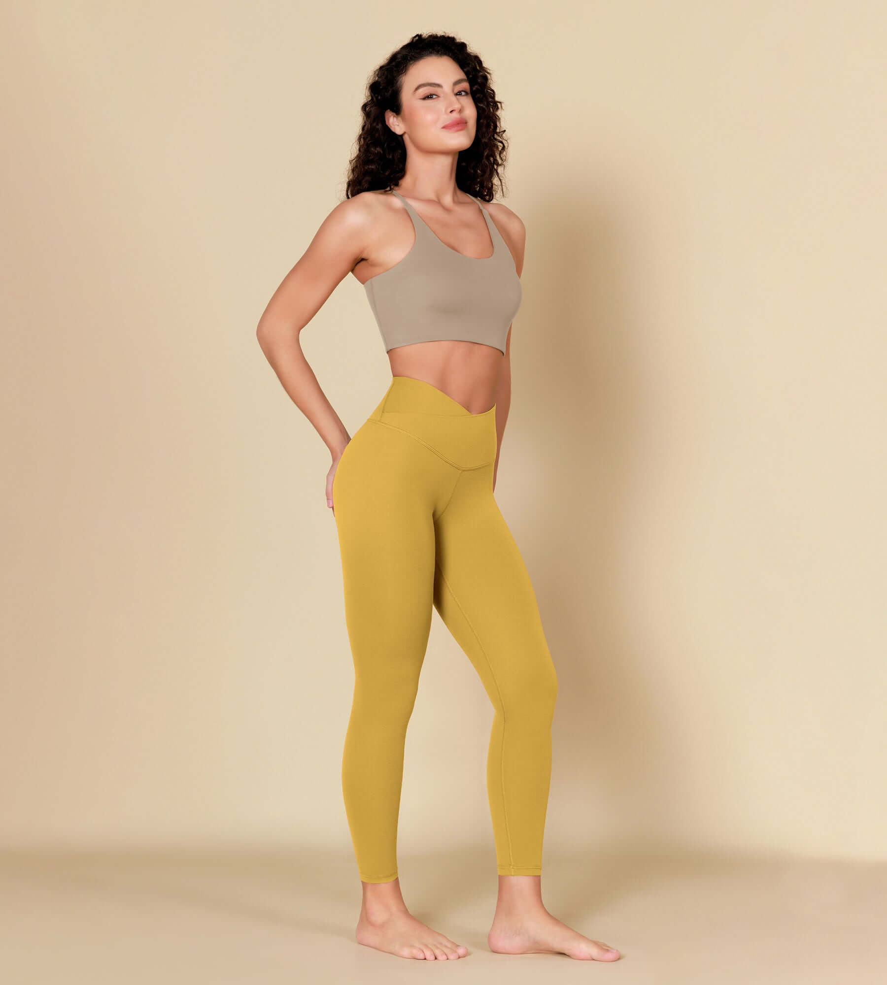 ODCLOUD 7/8 Crossover Leggings with Back Pocket Mango Mint - ododos