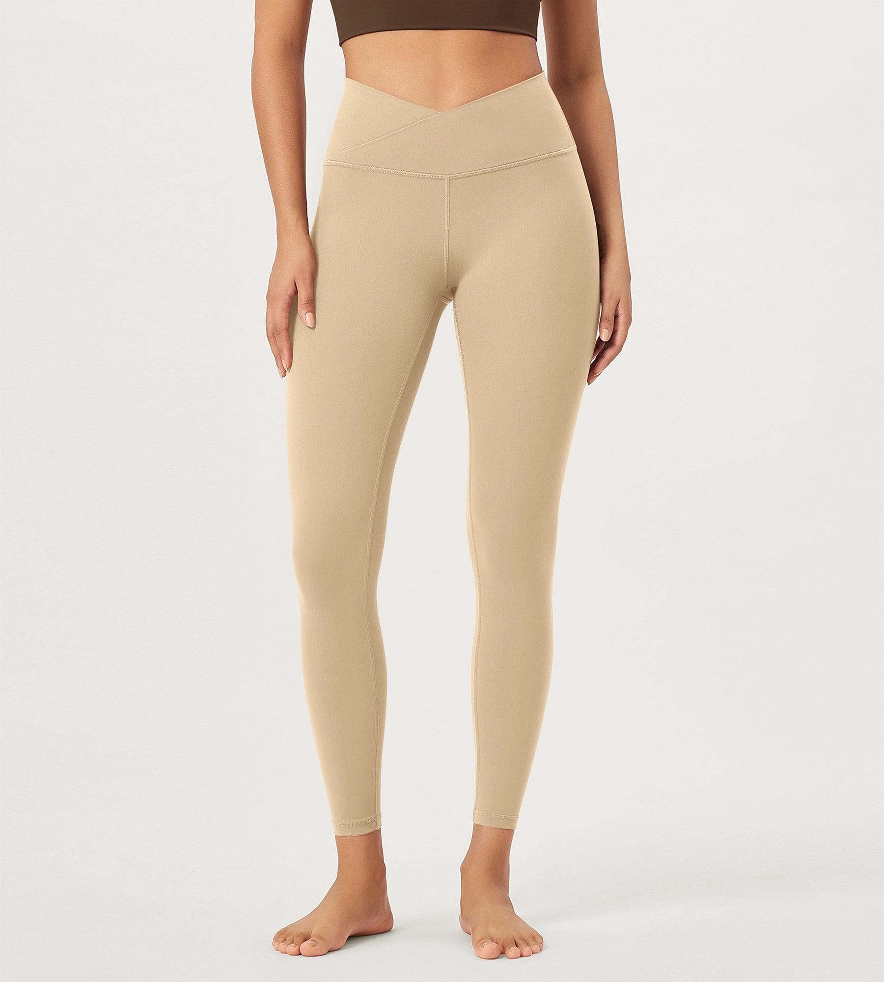 2 Pack 25 Buttery Soft Crossover Lounge Yoga Waist Leggings - ododos