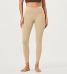 2 Pack 25" Buttery Soft Crossover Lounge Yoga Waist Leggings - ododos